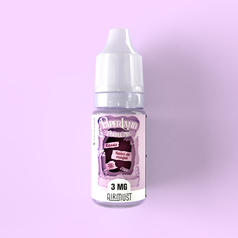 Paperland • Purple Mix 10ml Le mix exotique d’un jus de cassis bien frais agrémenté de baies de maqui apportant une saveur sucrée et légèrement acidulée.