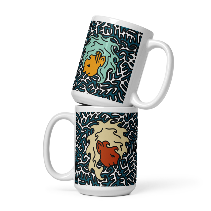 White glossy mug: Mullet Series