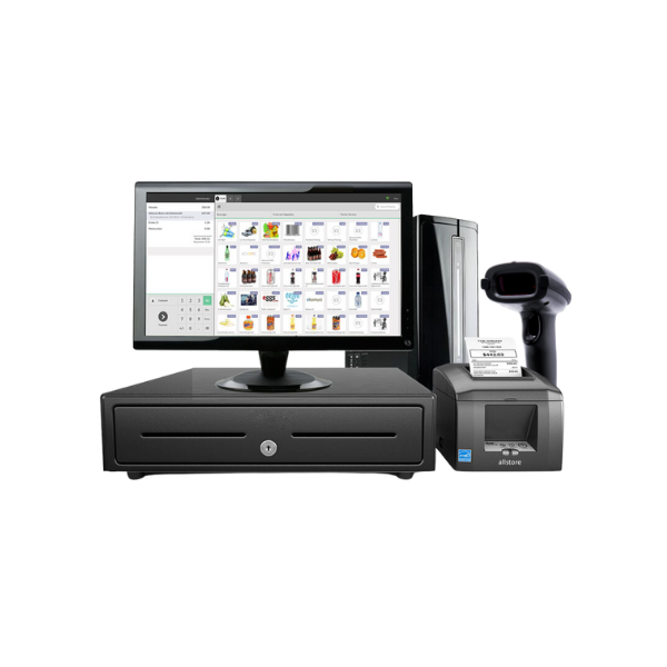 PC + CAJON MONEDERO + IMPRESORA + LECTOR DE CODIGO DE BARRAS + SISTEMA POS