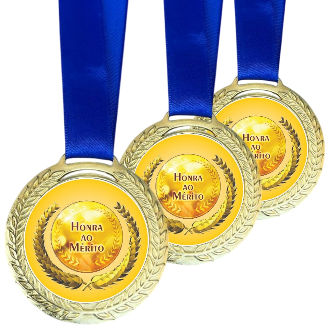 Medalha Honra ao Mérito com fita azul