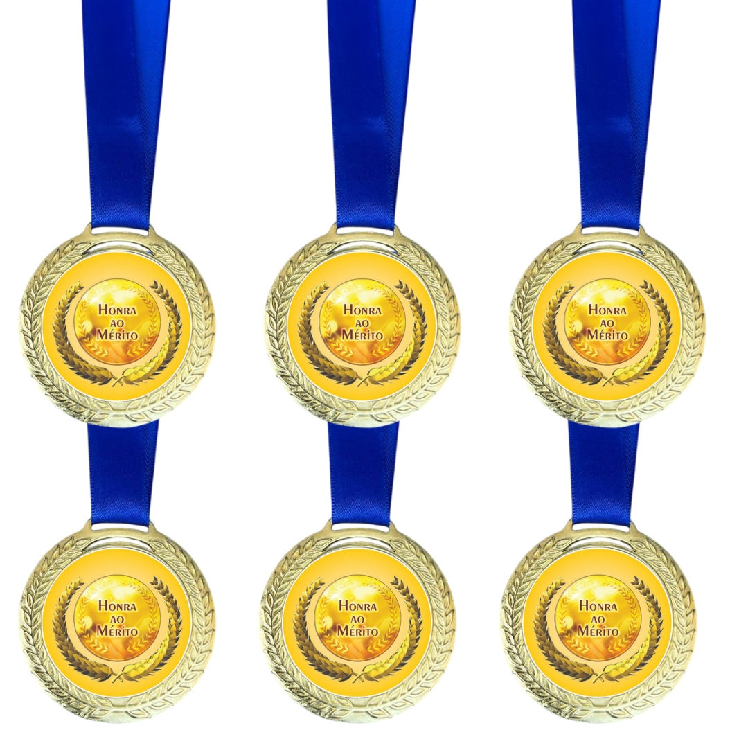 Medalha Honra ao Mérito com fita azul