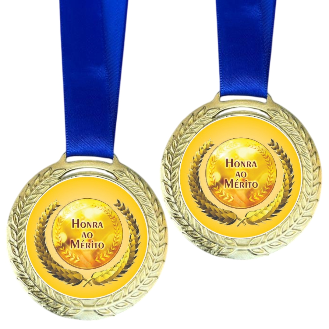 Medalha Honra ao Mérito com fita azul