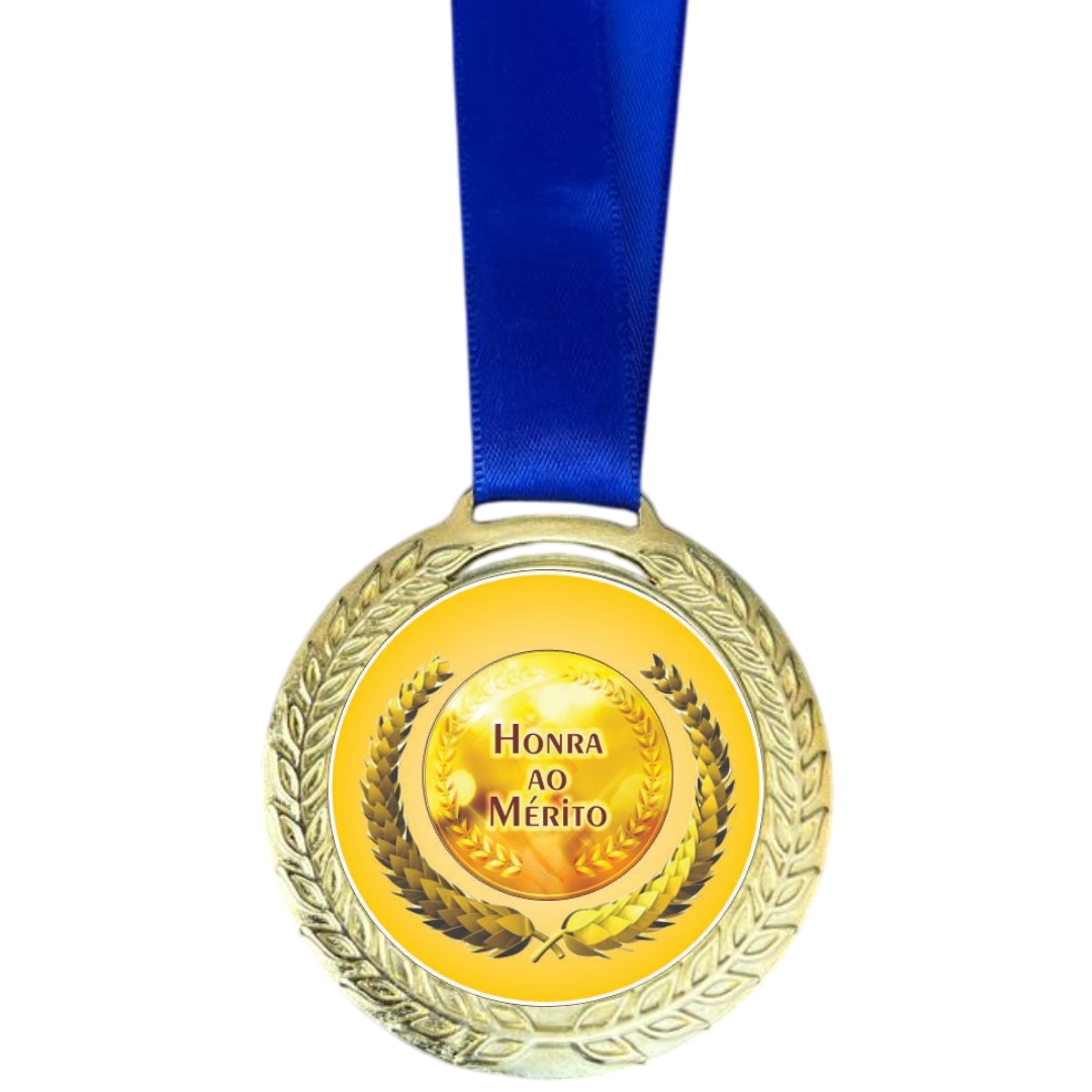 Medalha Honra ao Mérito com fita azul