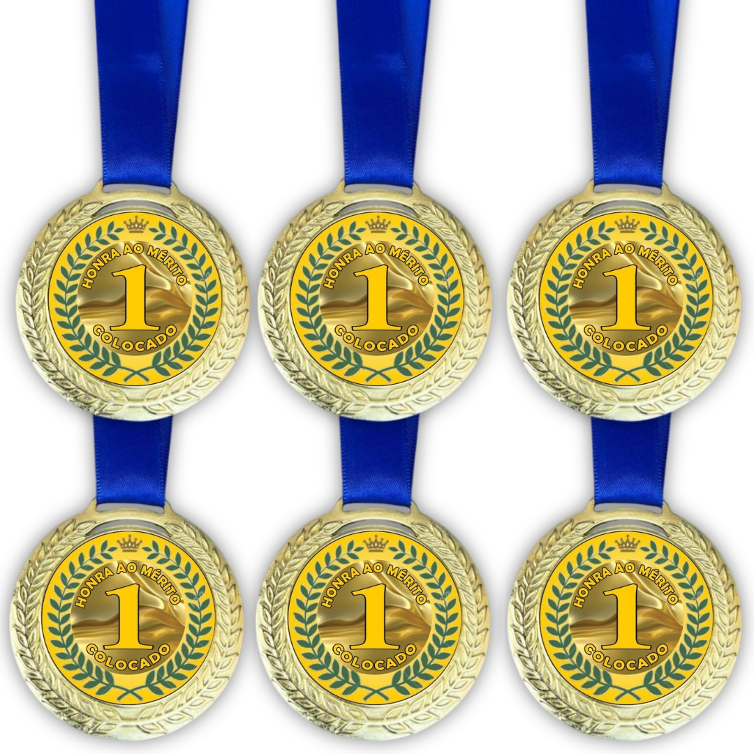 Medalha de Metal Adesivada em UV colocação Esportivas