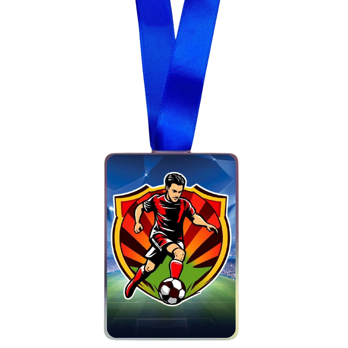Medalha de Metal Retangular Adesivada