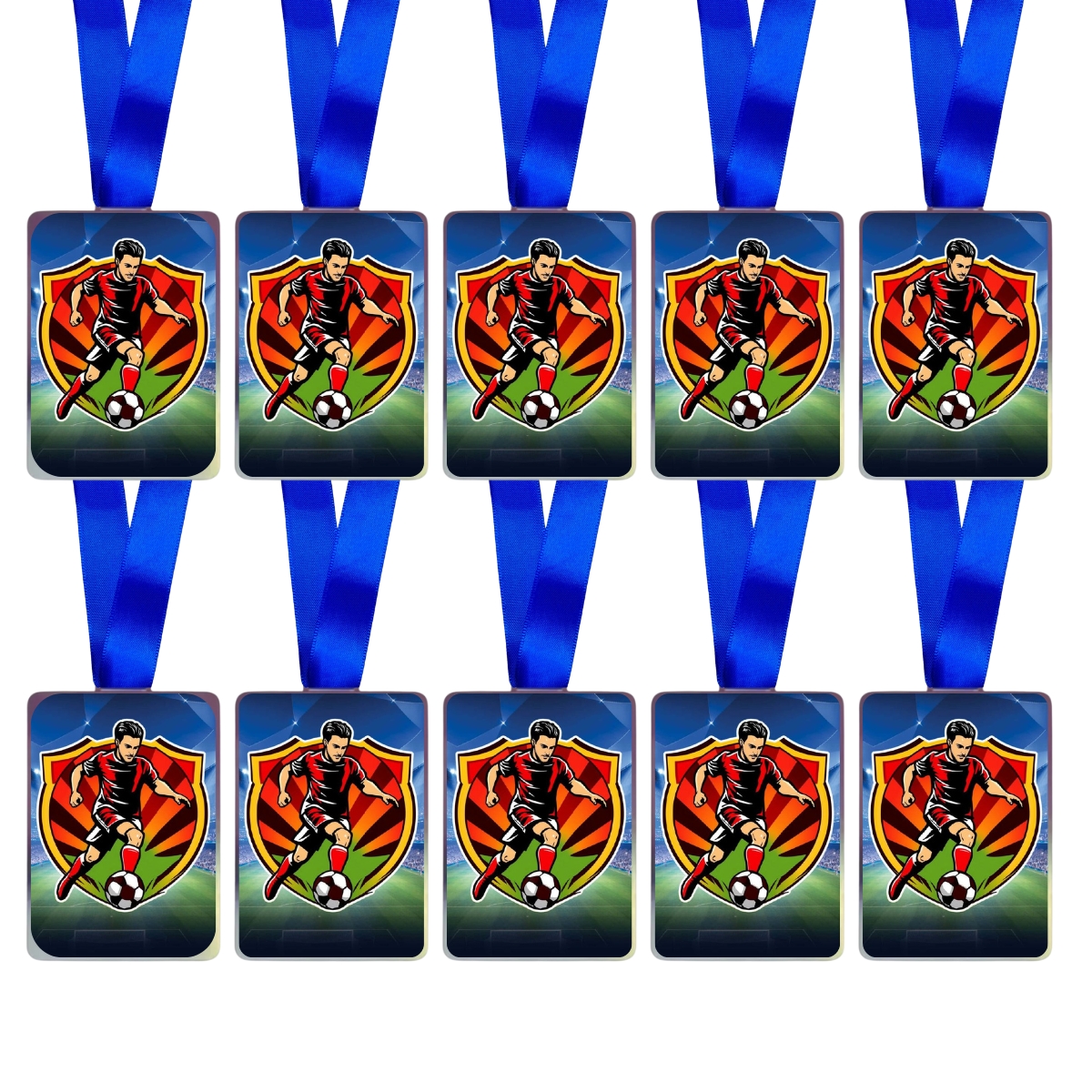 Medalha de Metal Retangular Adesivada