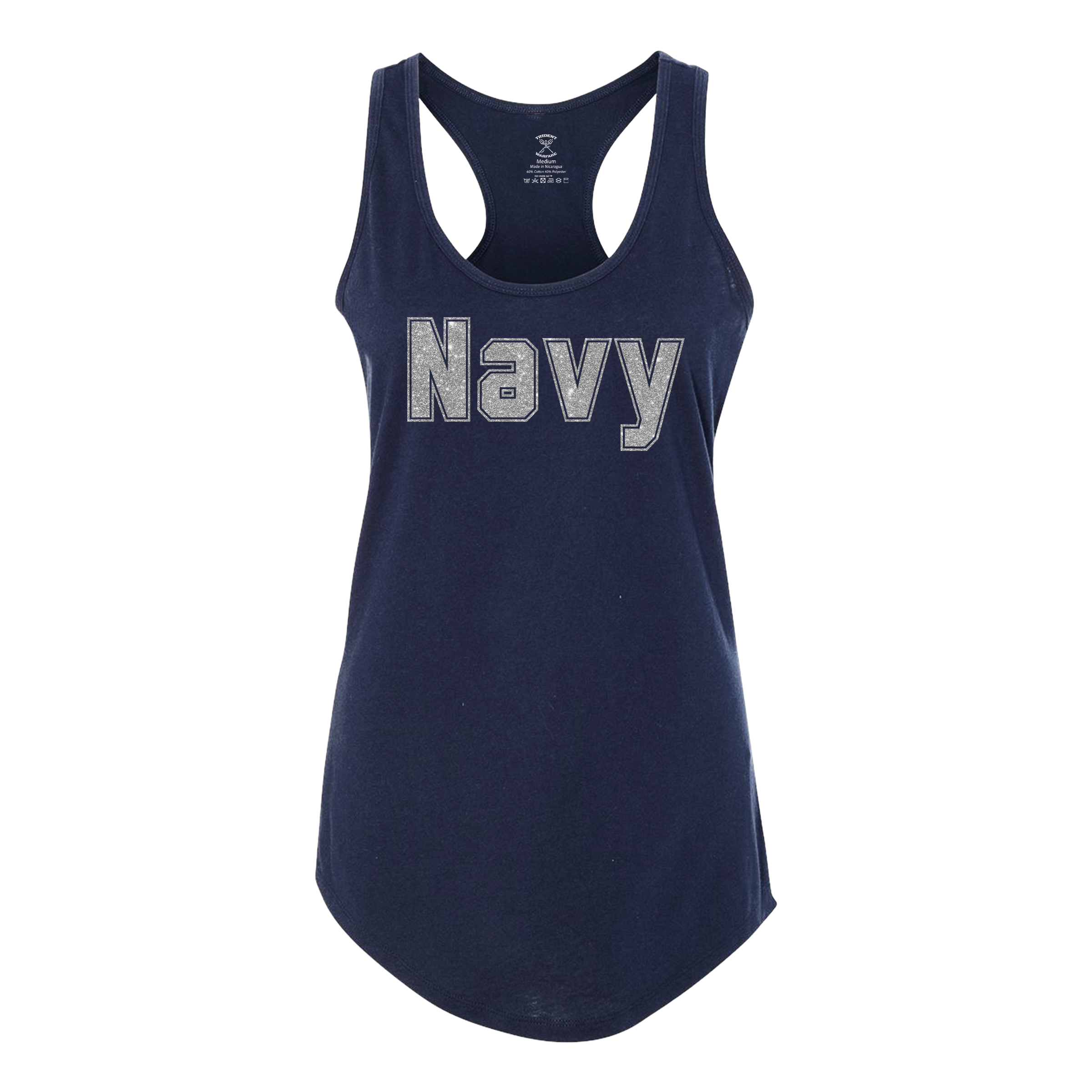 Glitter Navy Tank