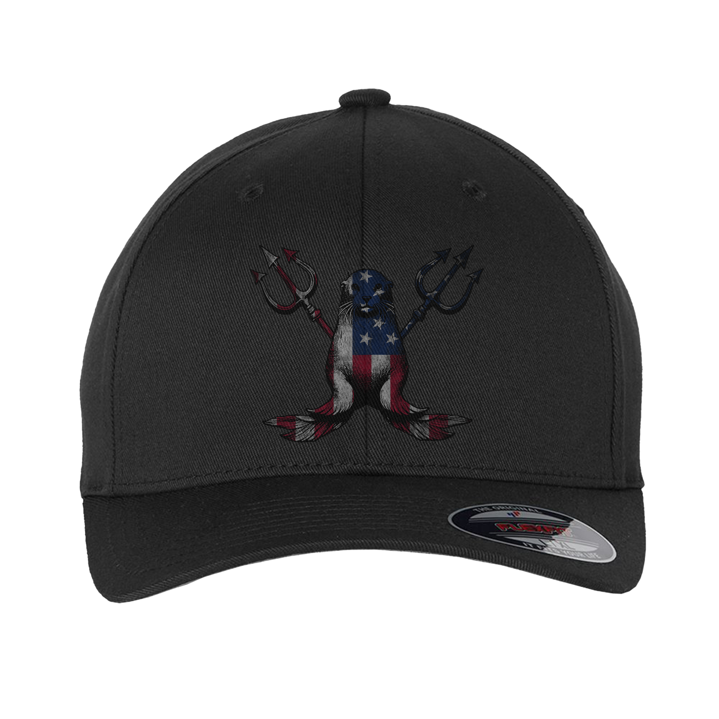 American seal on flex fit hat