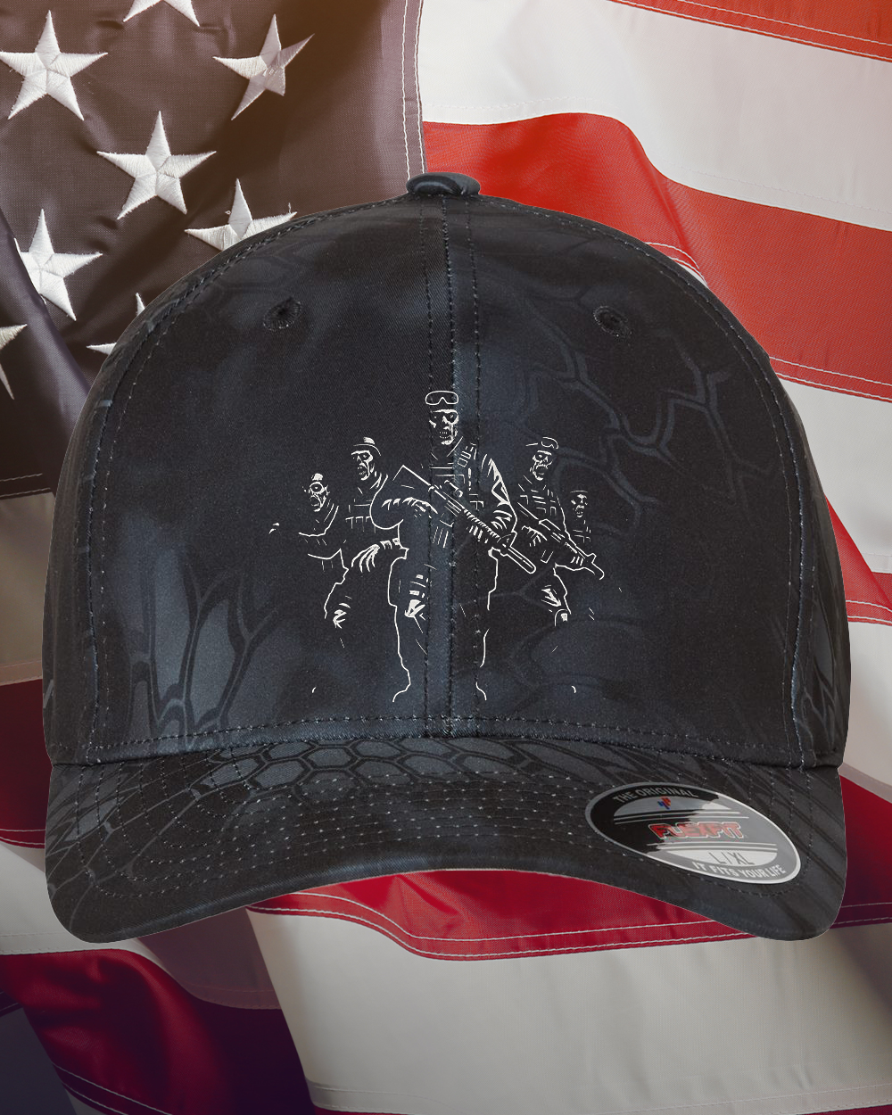 Zombie Squad printed Flex Fit hat