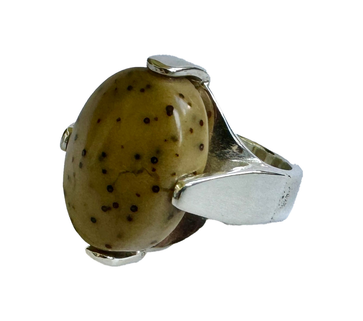 Dragon Stone Aqeeq Silver Ring