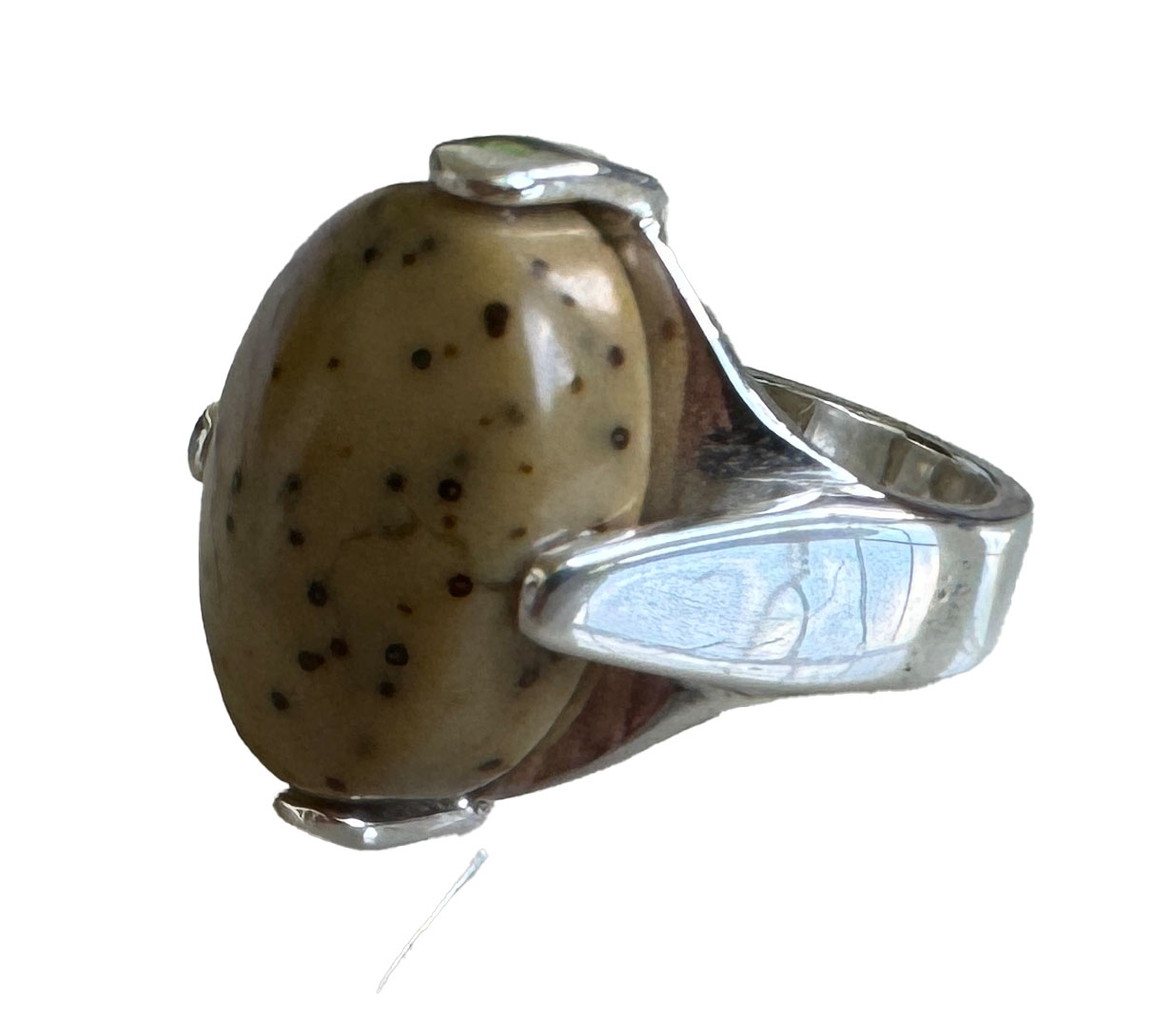 Dragon Stone Aqeeq Silver Ring