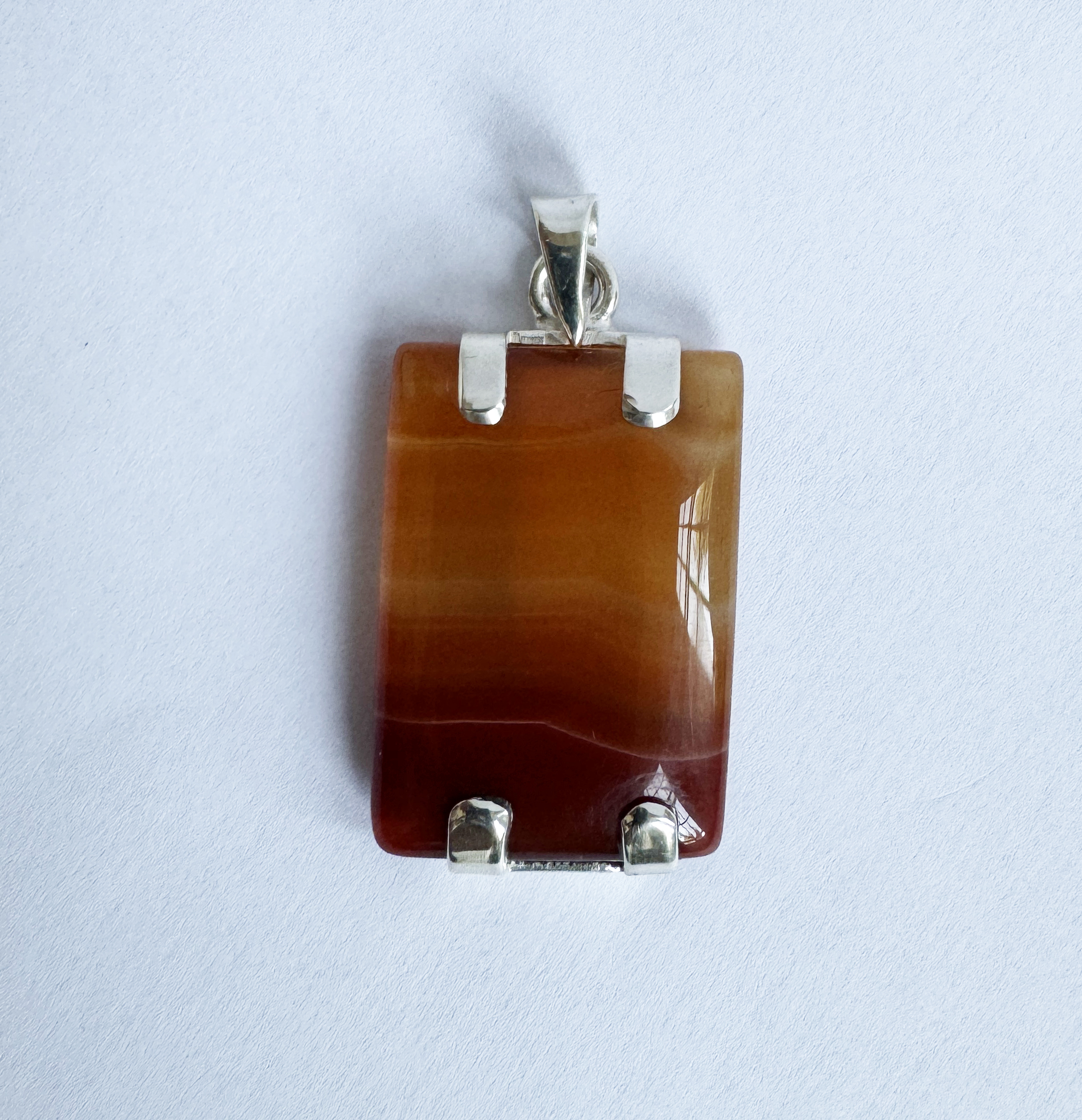 Honey Orange Square Aqeeq Pendant 3/3