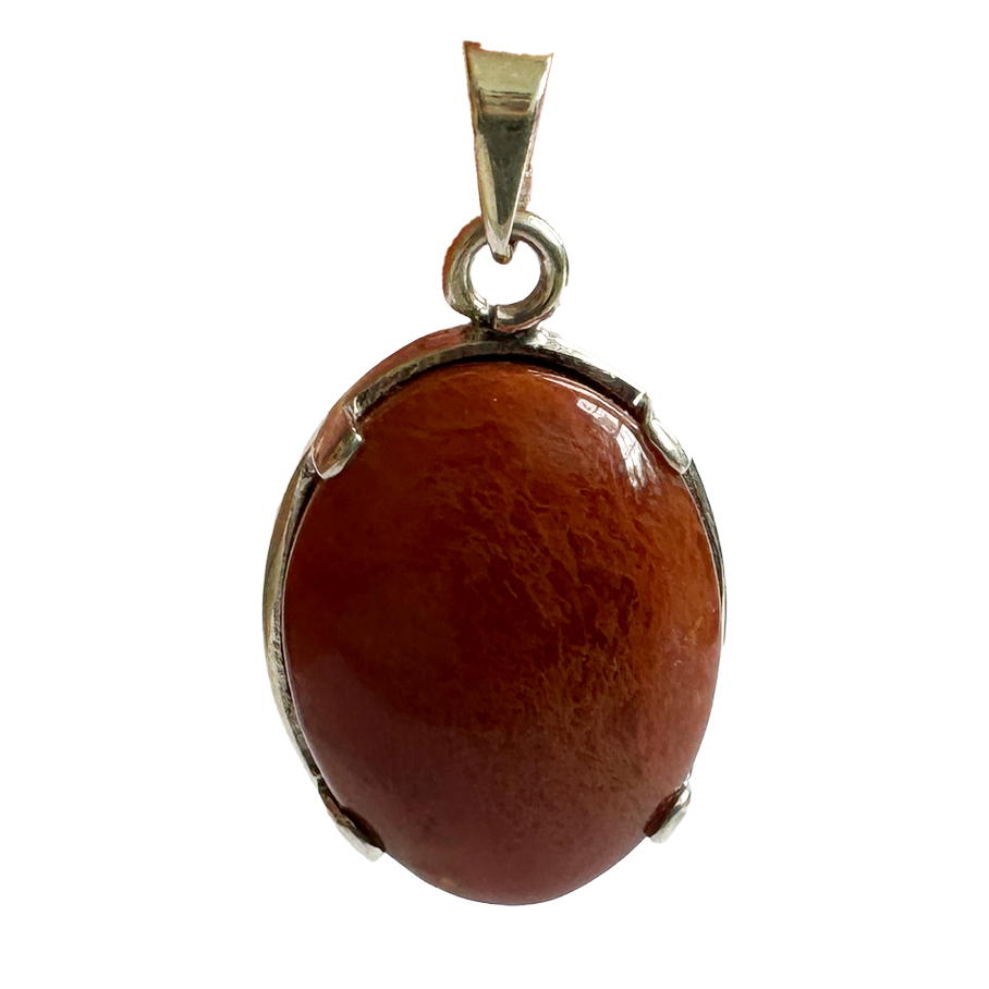 Mossy Red Aqeeq Pendant