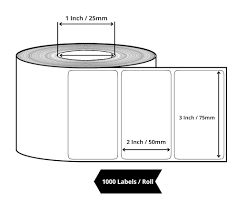Blank Label Roll (75x37mm)
