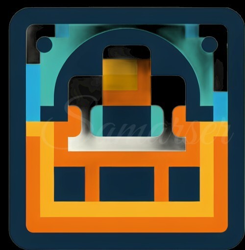 Abstract Geometric Art Block