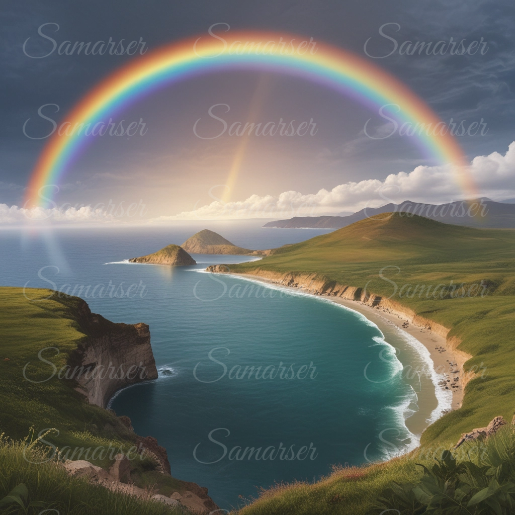 Coastal Rainbow Landscape