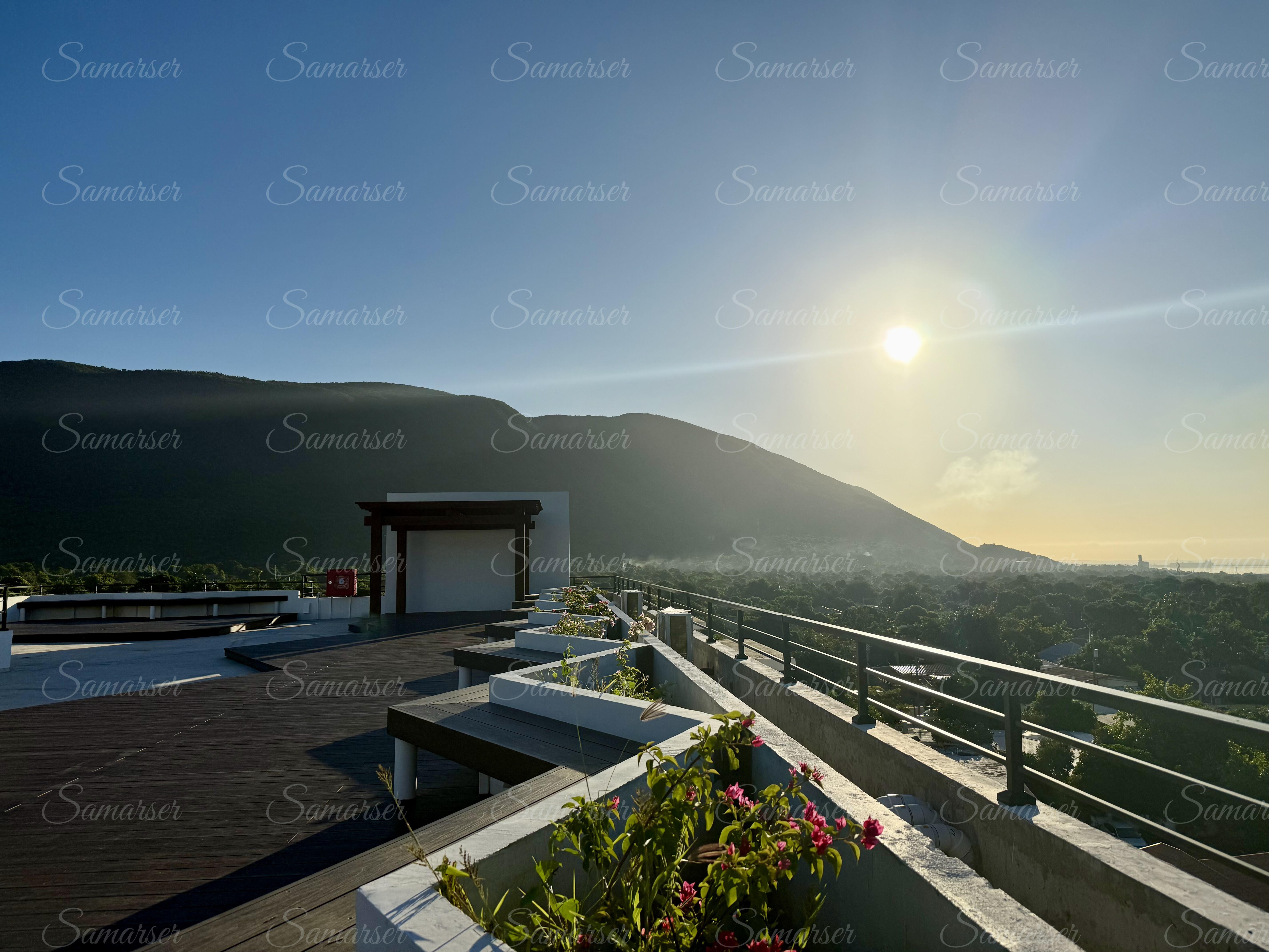 Scenic Sunlit Rooftop