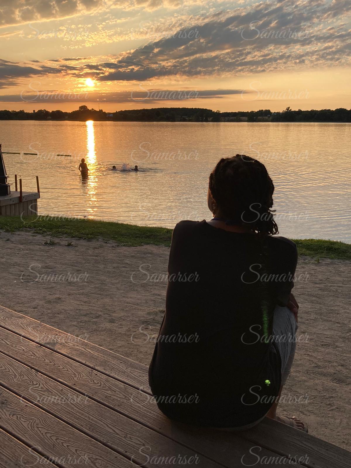 Scenic Lakeside Sunset