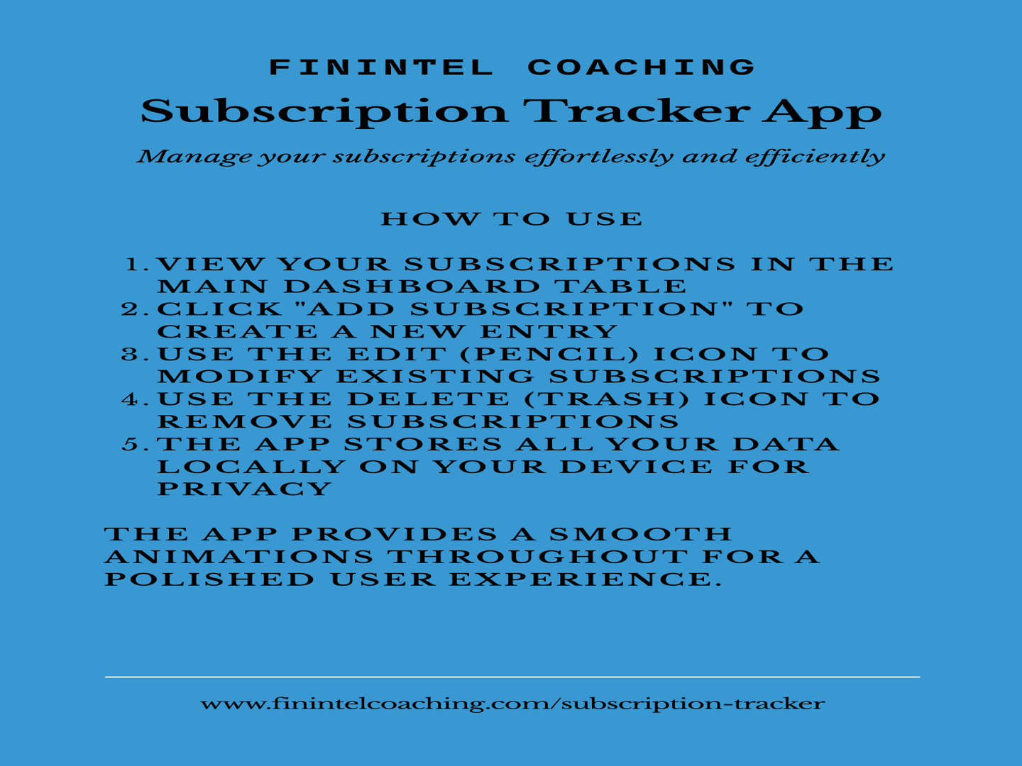Subscription Tracker