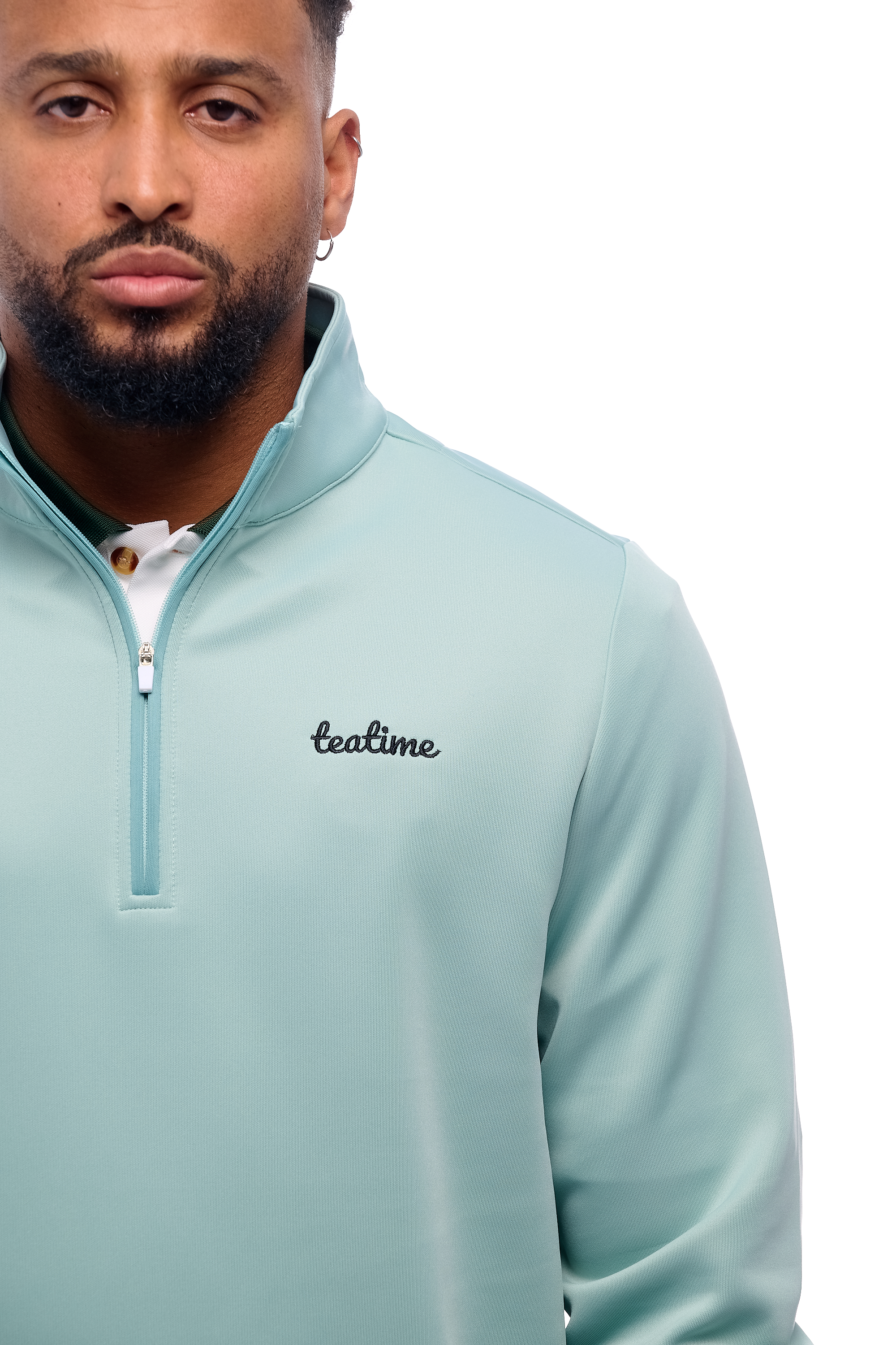 HYBRID QUARTERZIP - AGUAMARINA