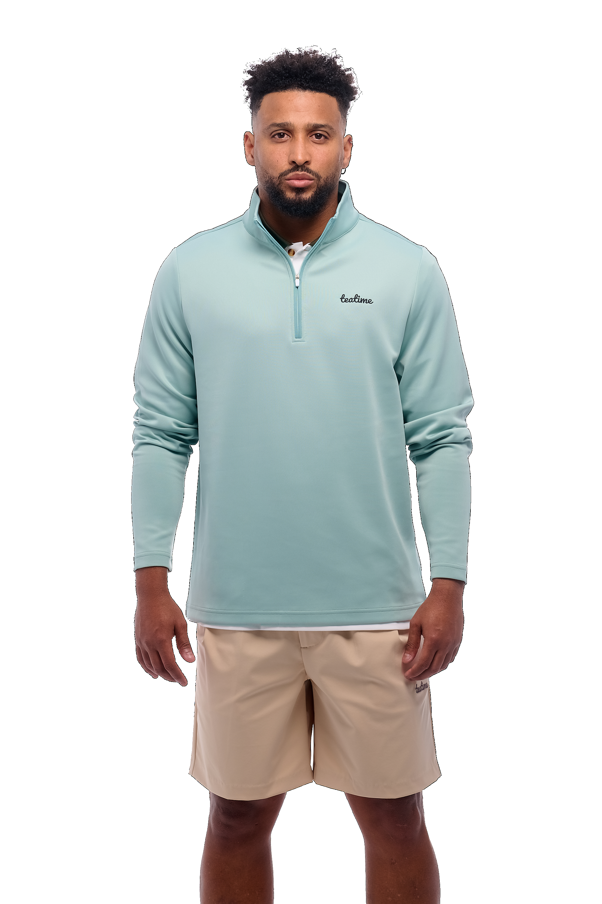 HYBRID QUARTERZIP - AGUAMARINA