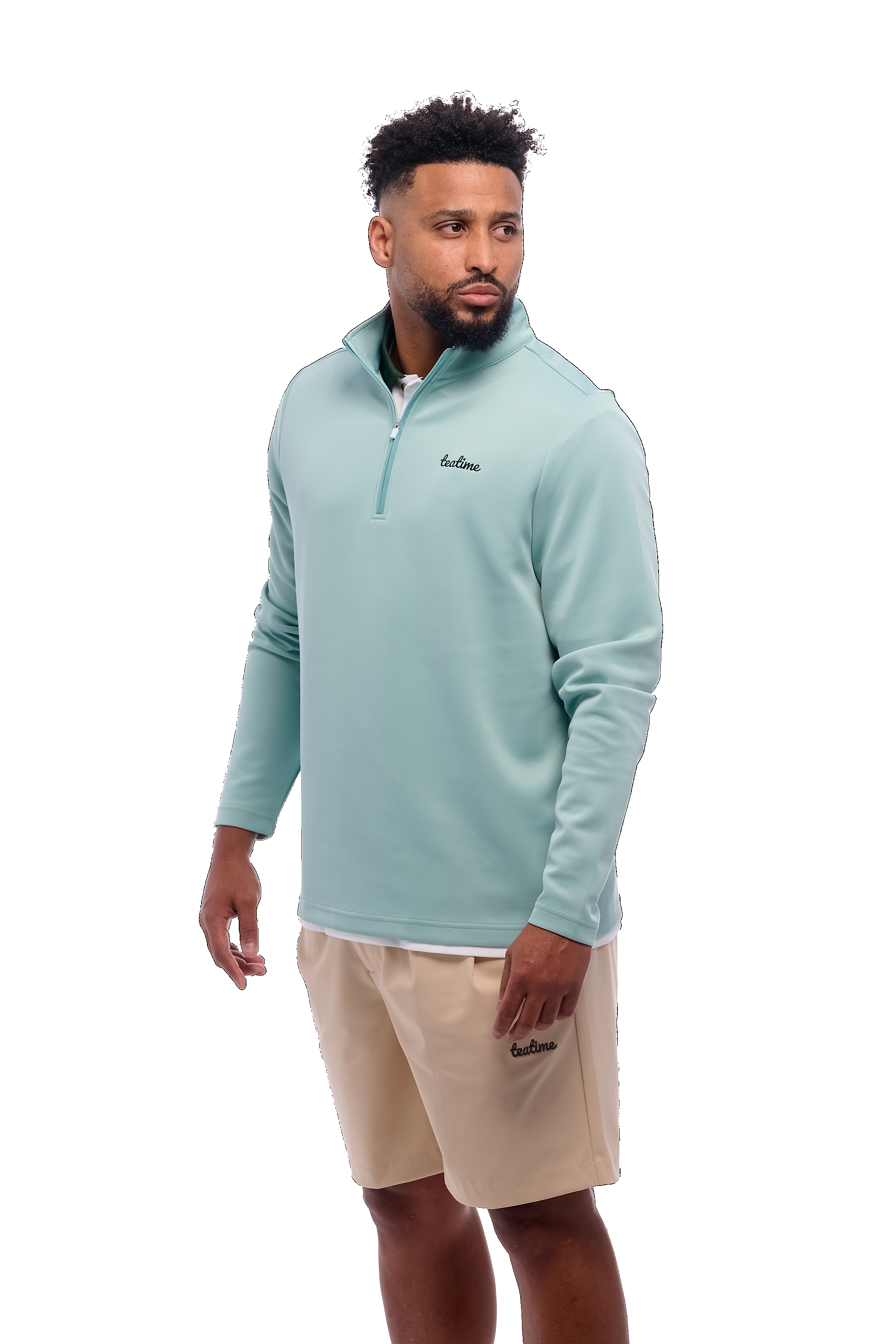 HYBRID QUARTERZIP - AGUAMARINA