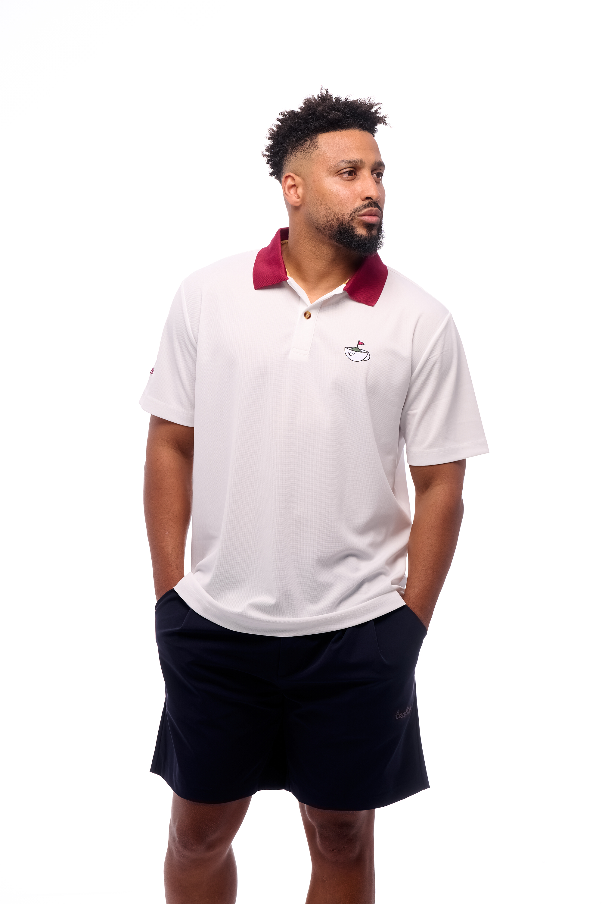 PIN HUNTING CUP PIQUE POLO - BURDEOS