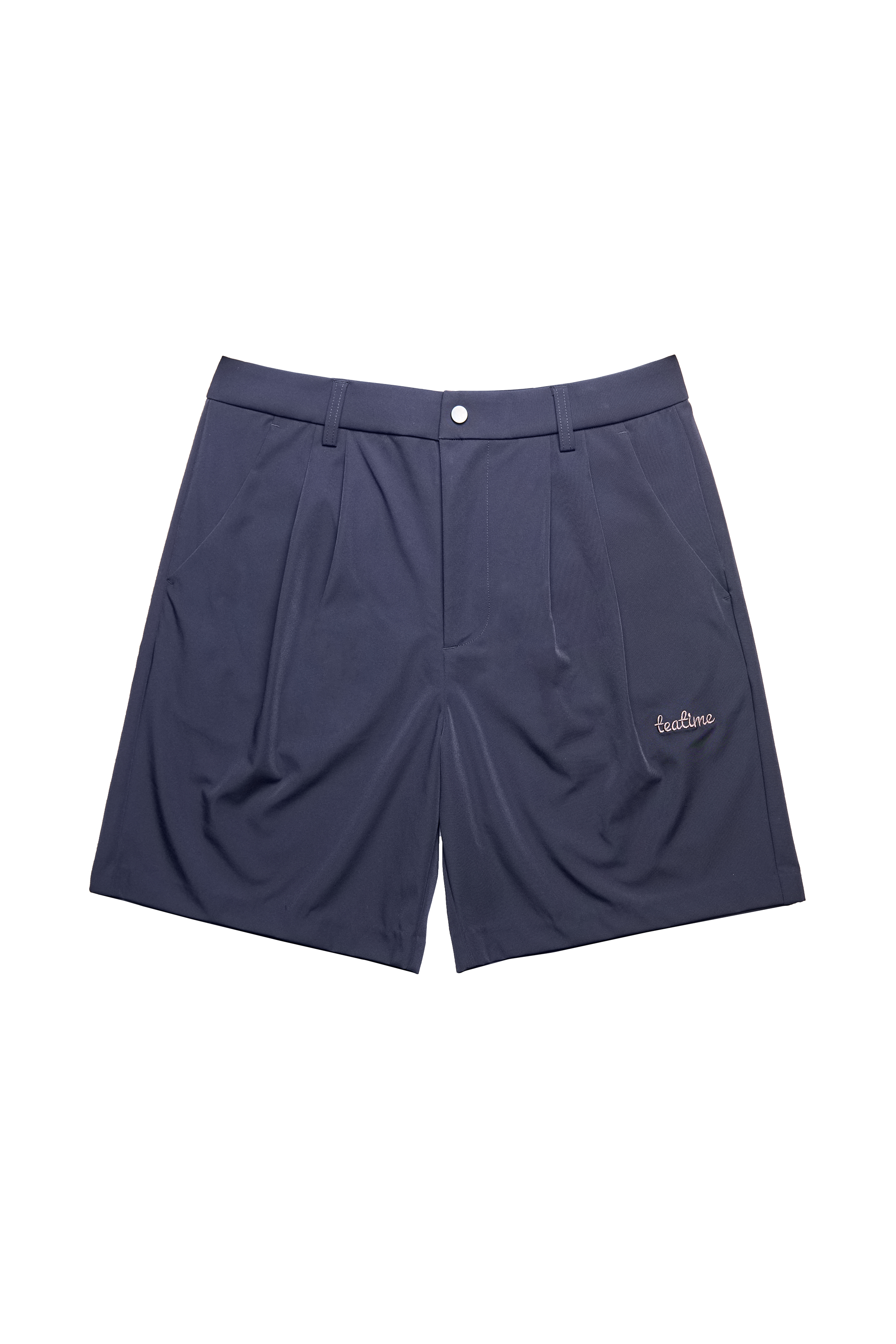 PLEATED SHORTS - AZUL MARINO