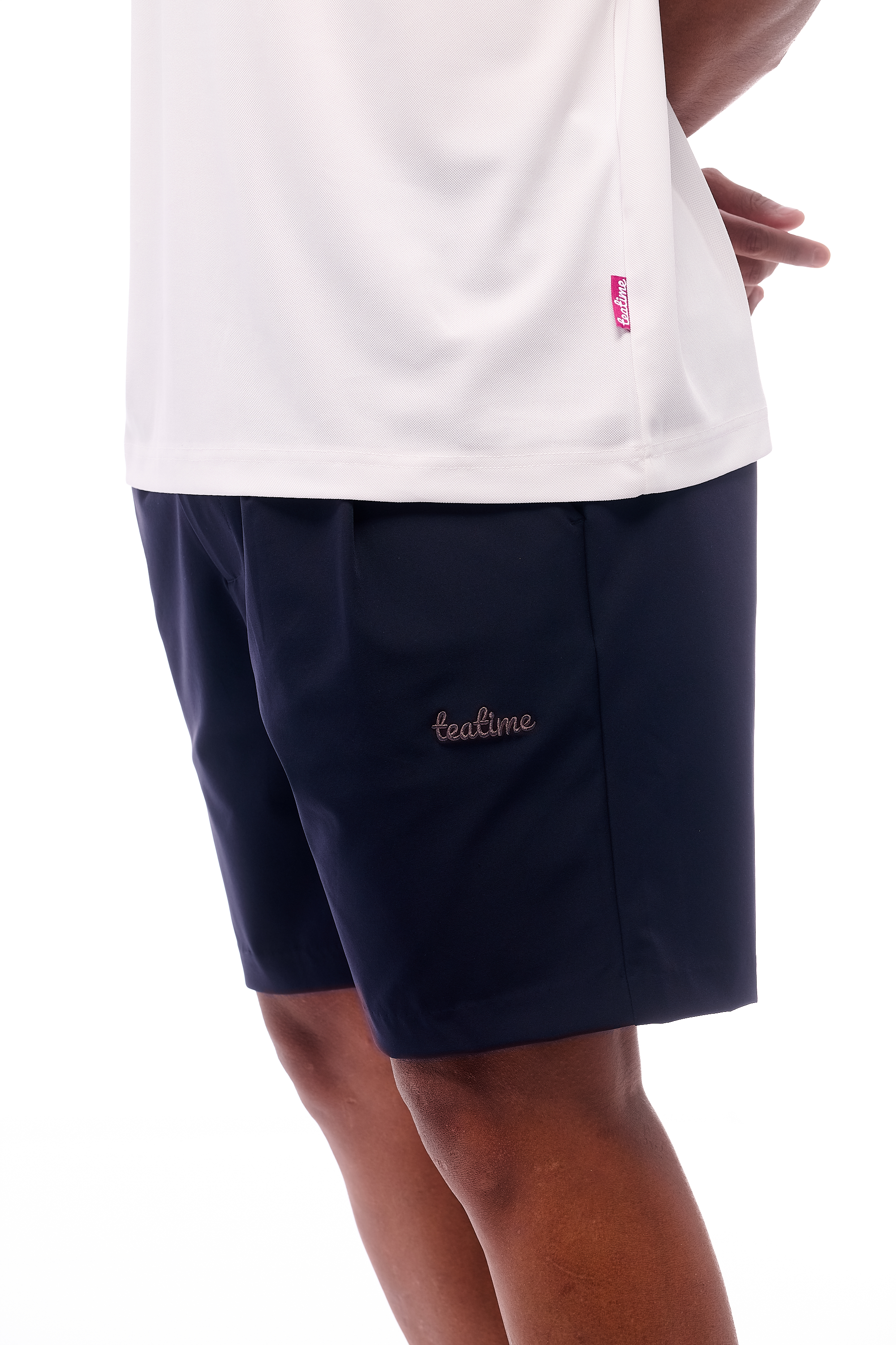 PLEATED SHORTS - AZUL MARINO