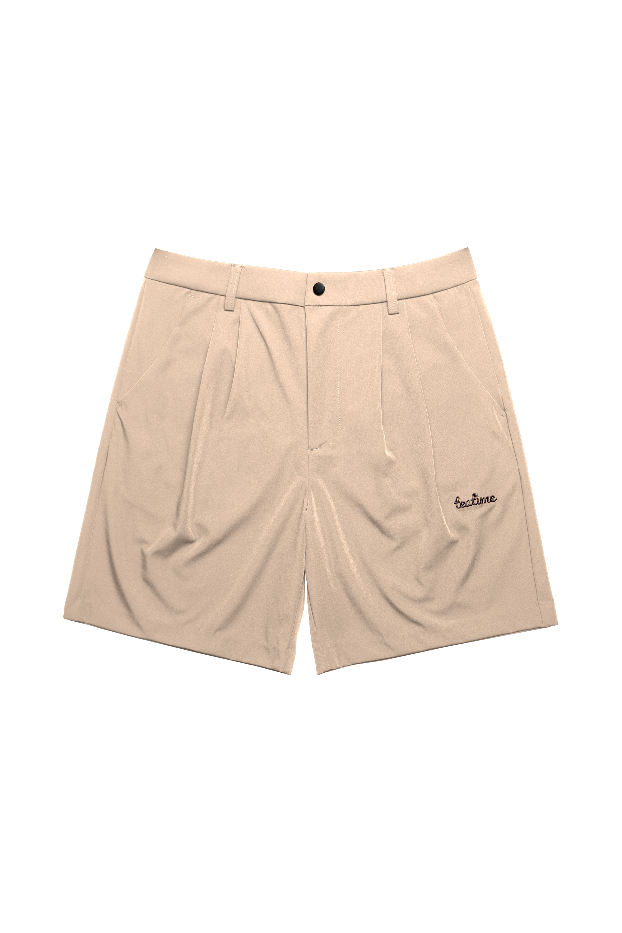 PLEATED SHORTS - BEIGE