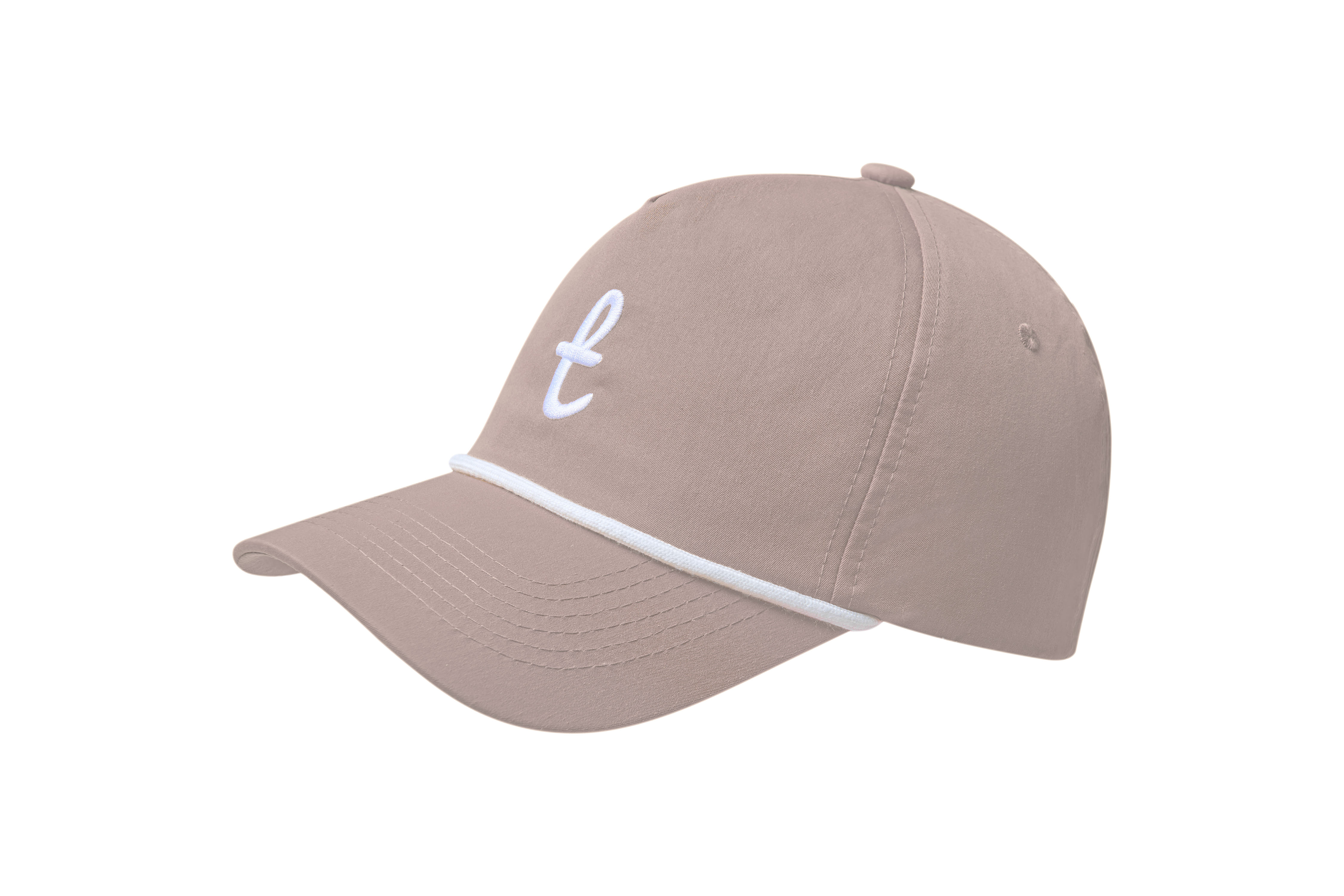 NYLON ROPE LOGO HAT - BEIGE