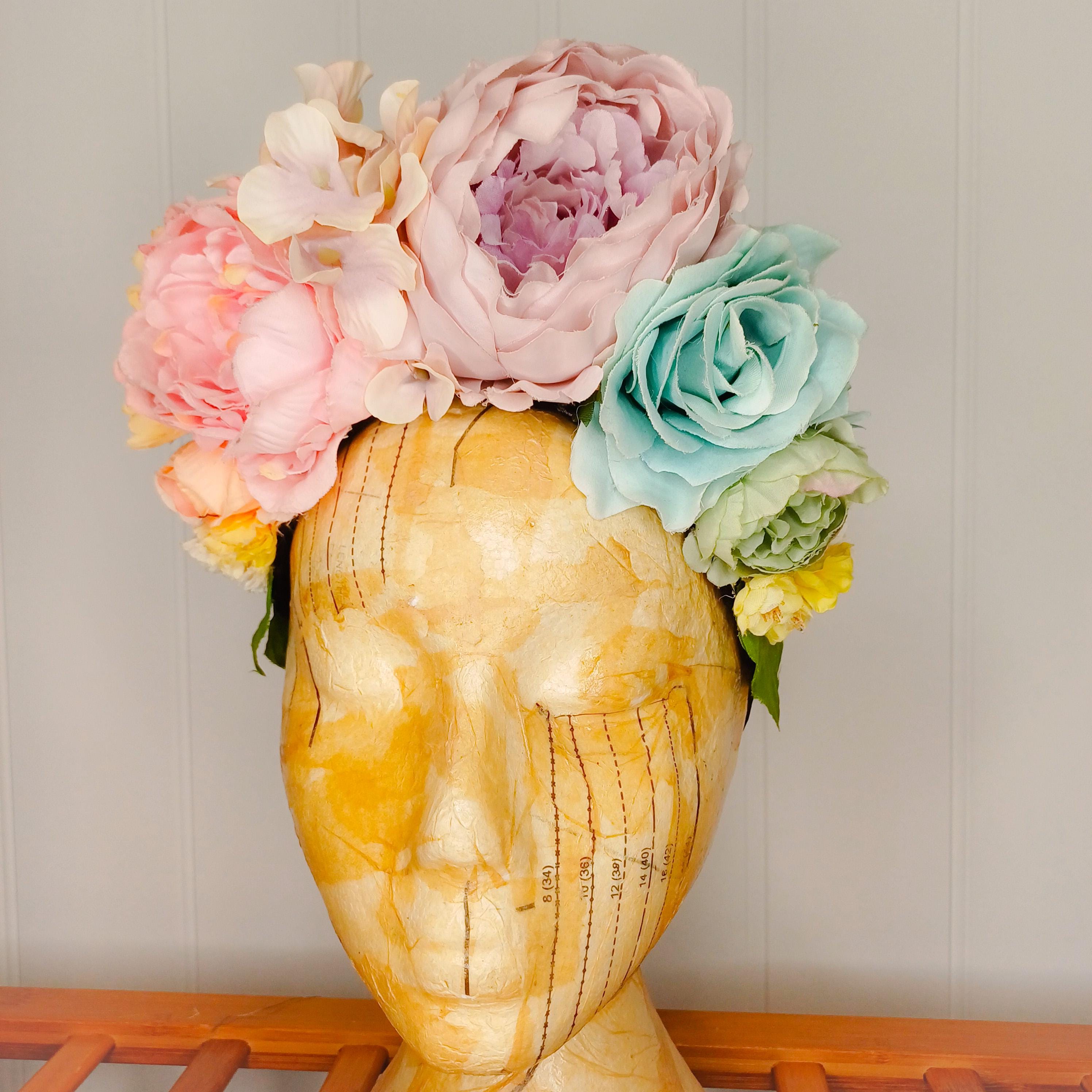 Pastel floral headdress