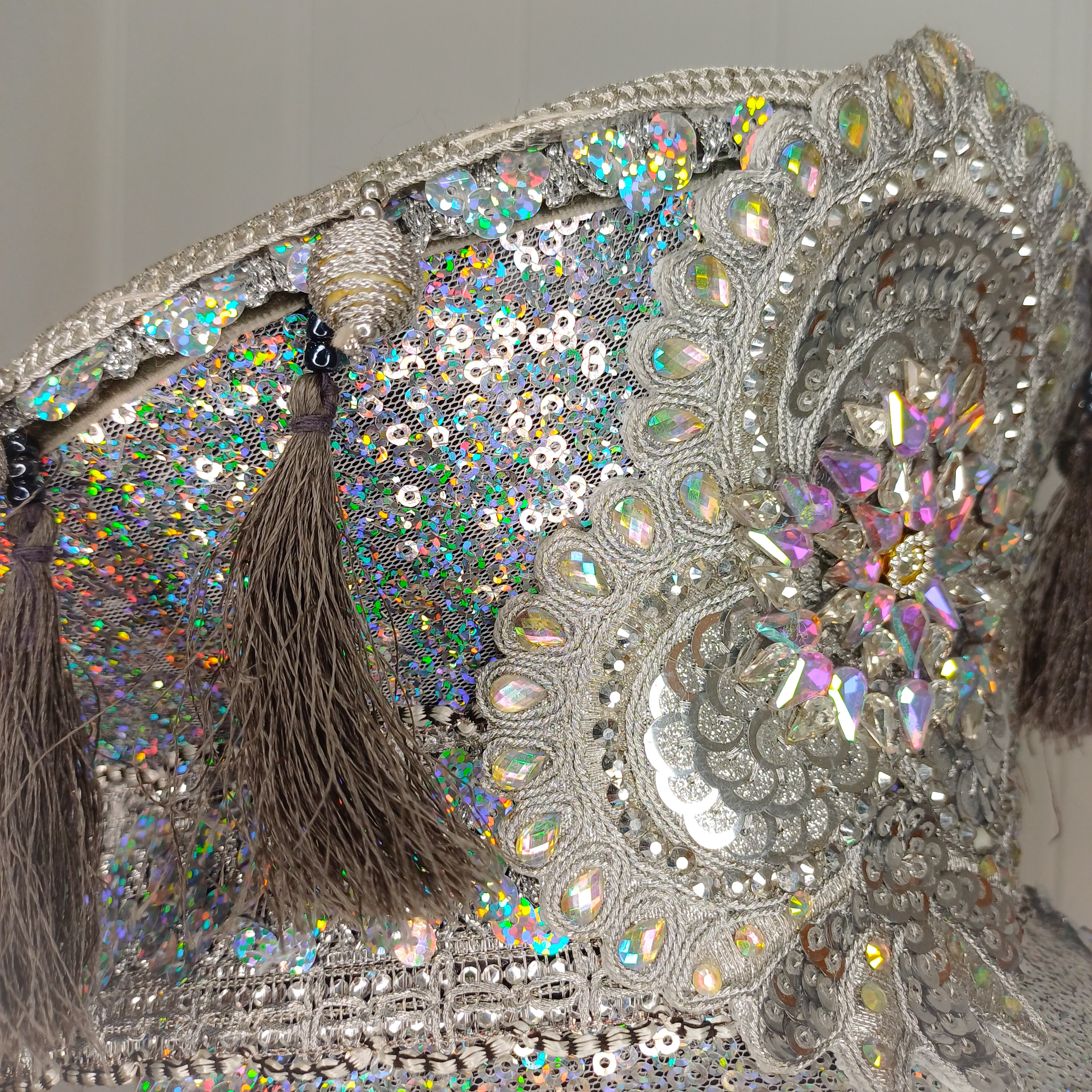 Silver sequinned captain's hat