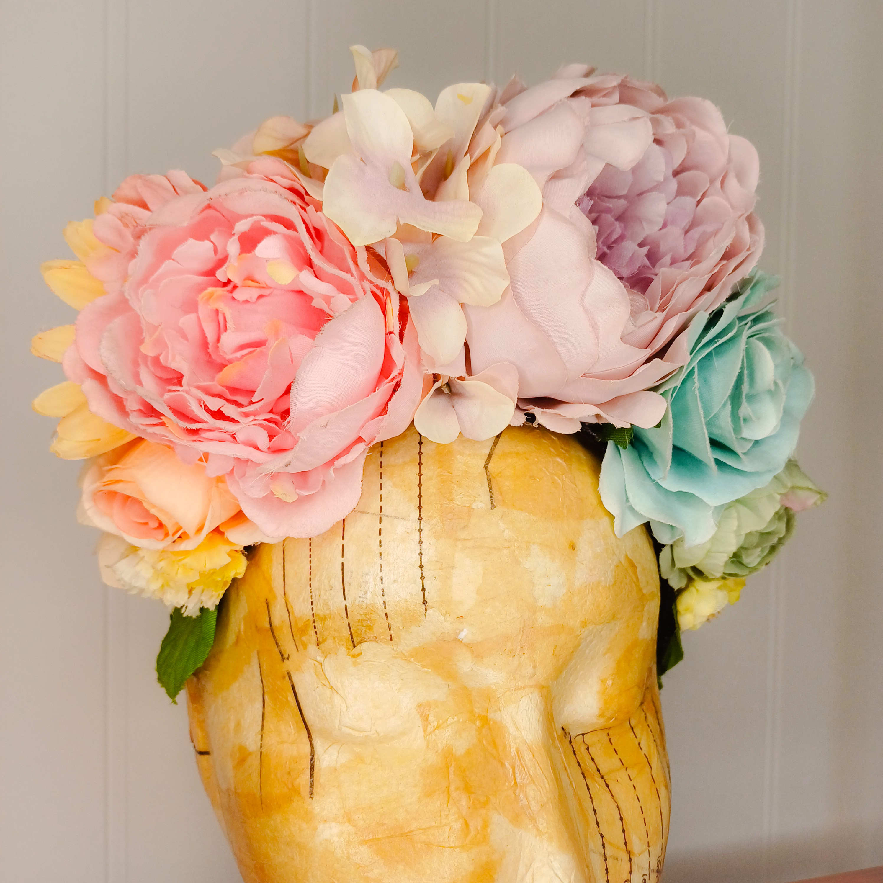 Pastel floral headdress