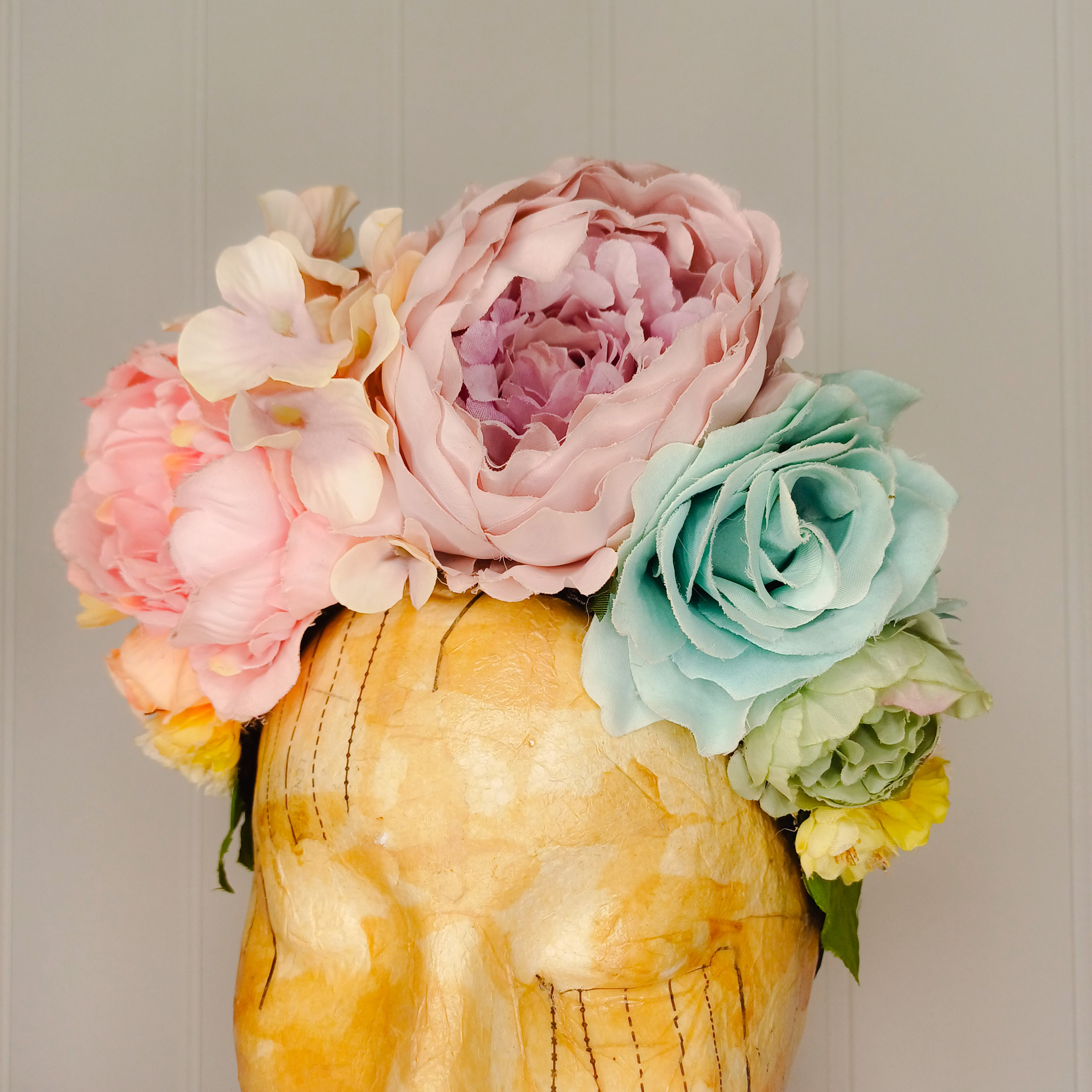 Pastel floral headdress
