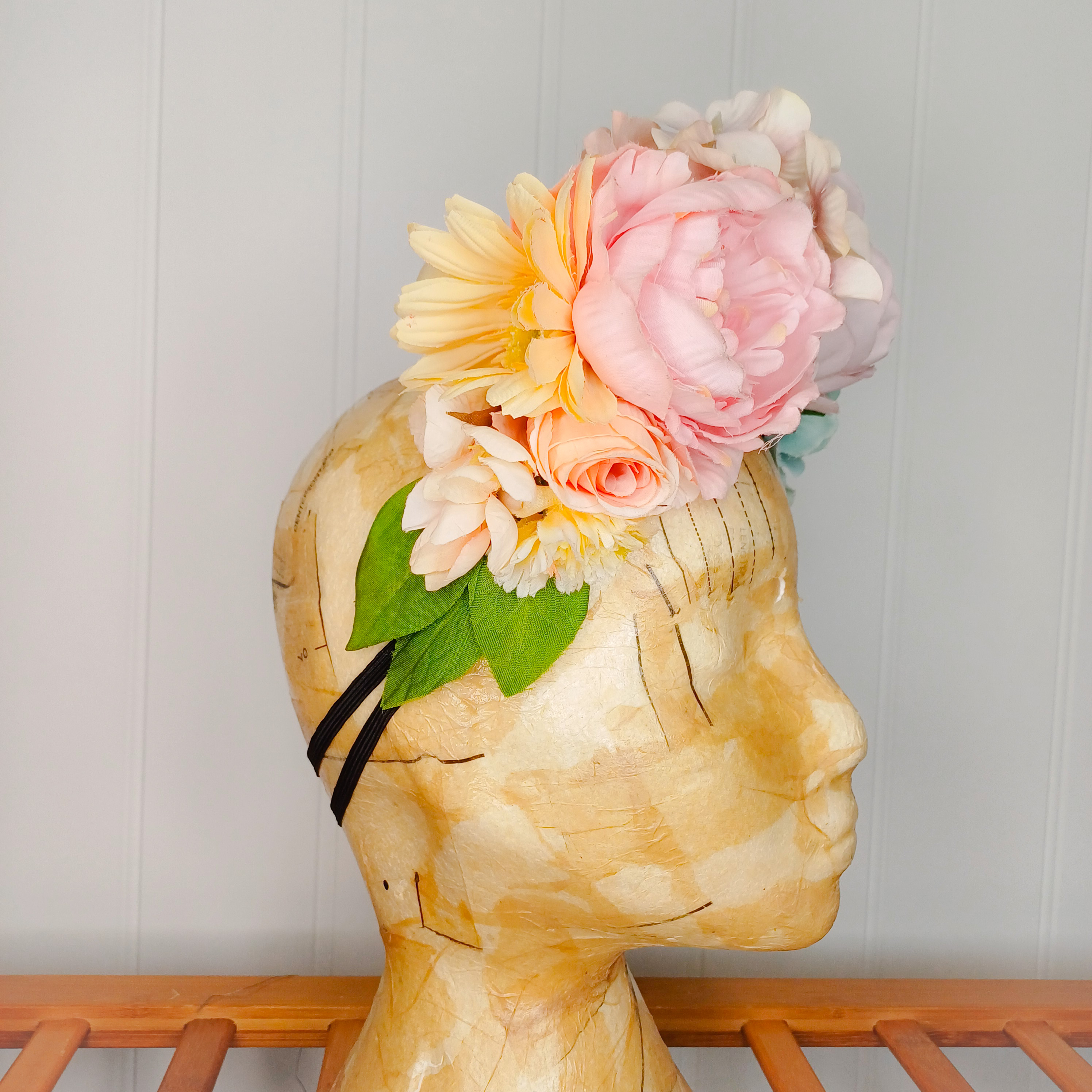 Pastel floral headdress