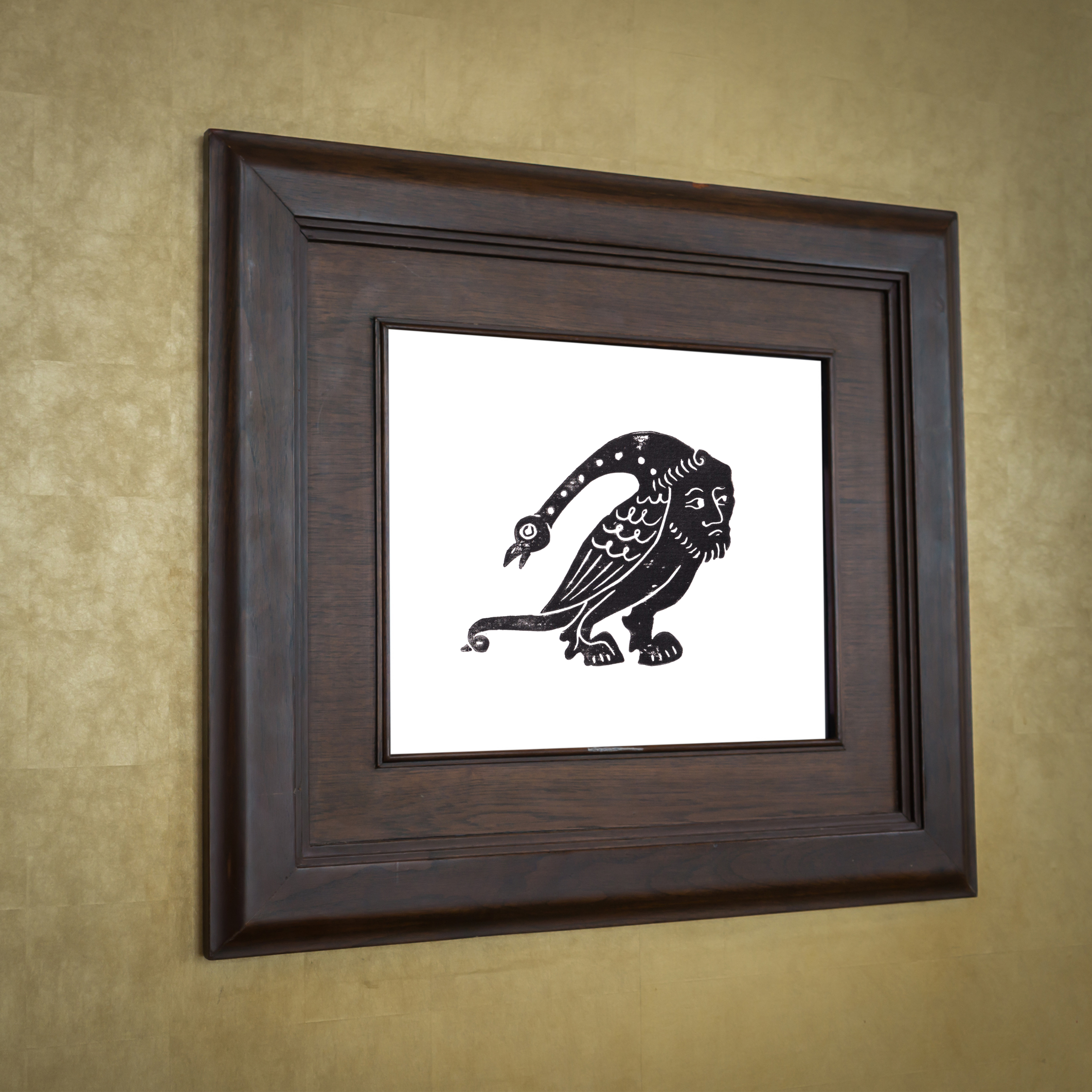 Medieval Marginalia A5 Original Linocut Print