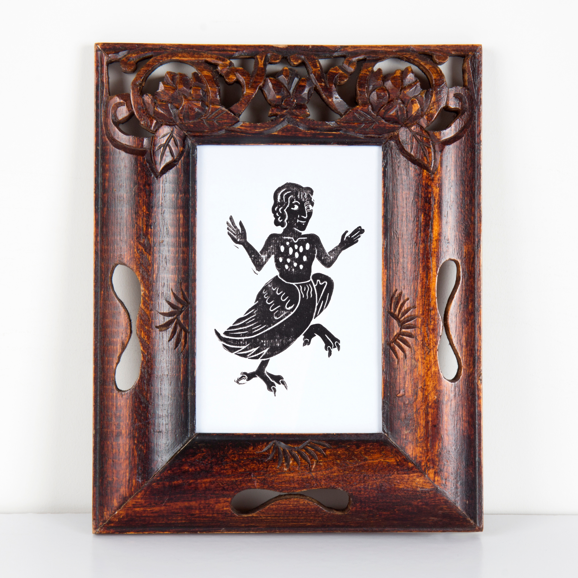 Medieval Marginalia A5 Original Linocut Print