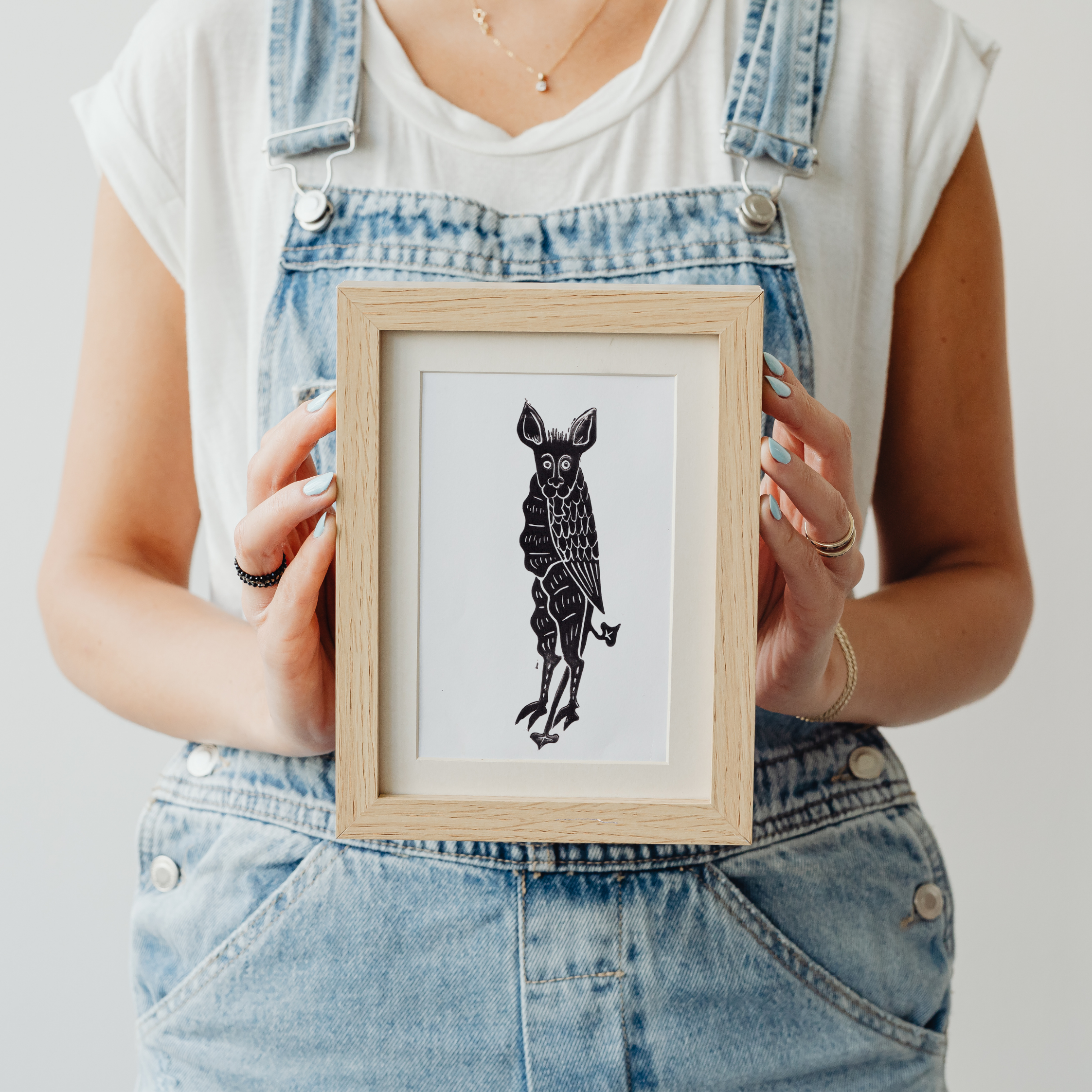 Medieval Marginalia A5 Original Linocut Print