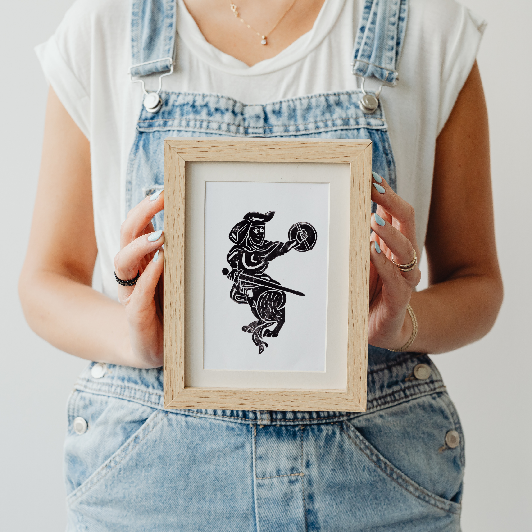 Medieval Marginalia A5 Original Linocut Print