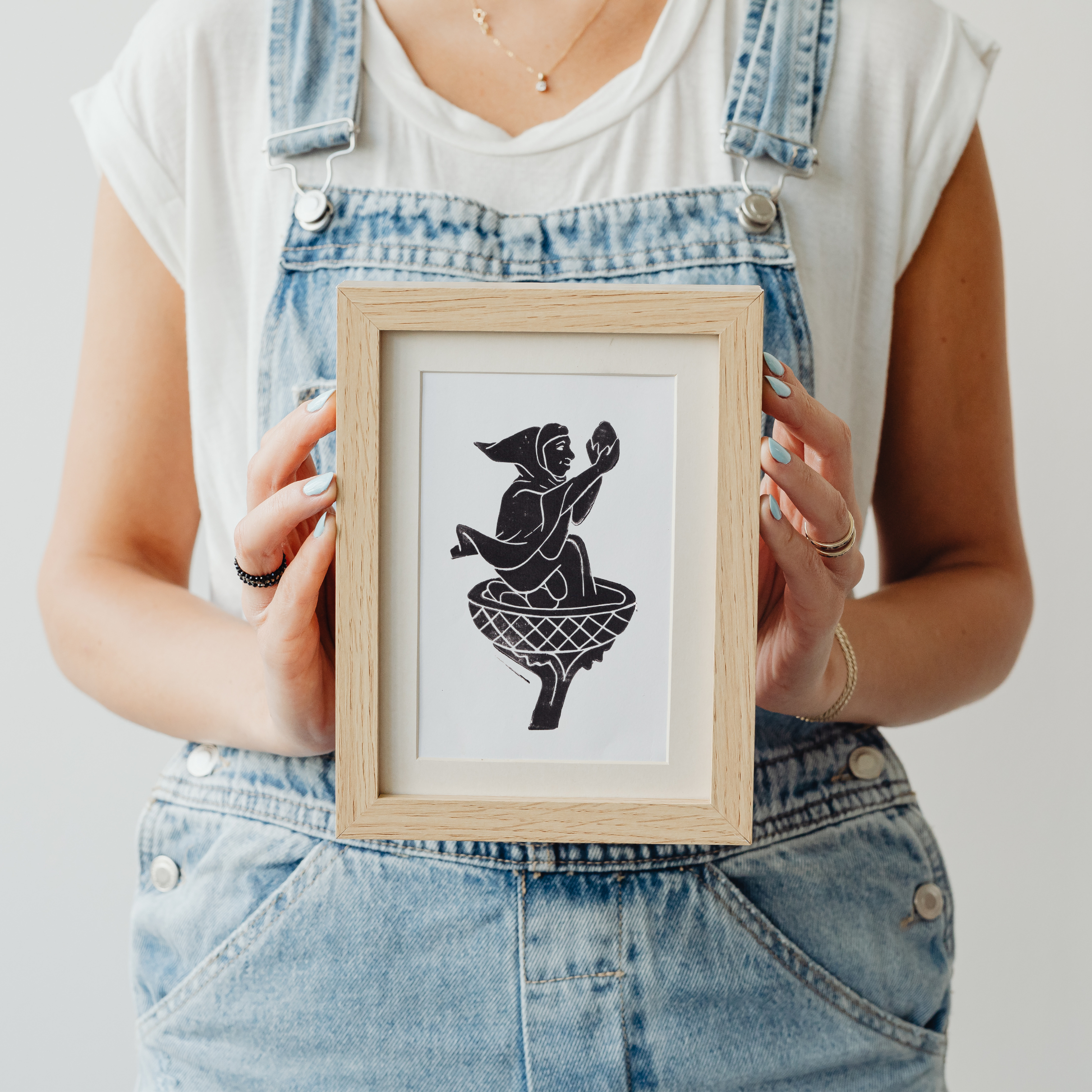 Medieval Marginalia A5 Original Linocut Print