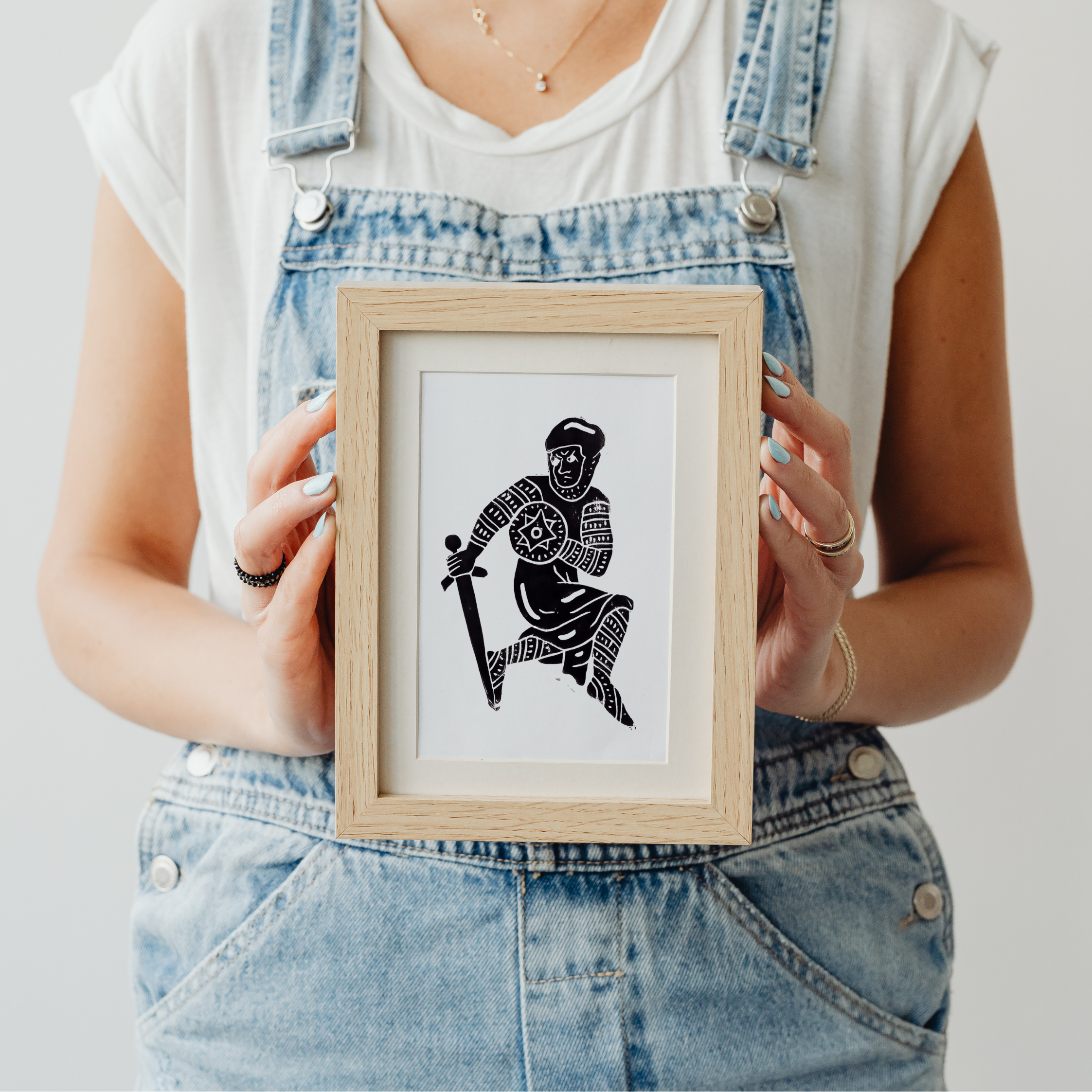 Medieval Marginalia A5 Original Linocut Print