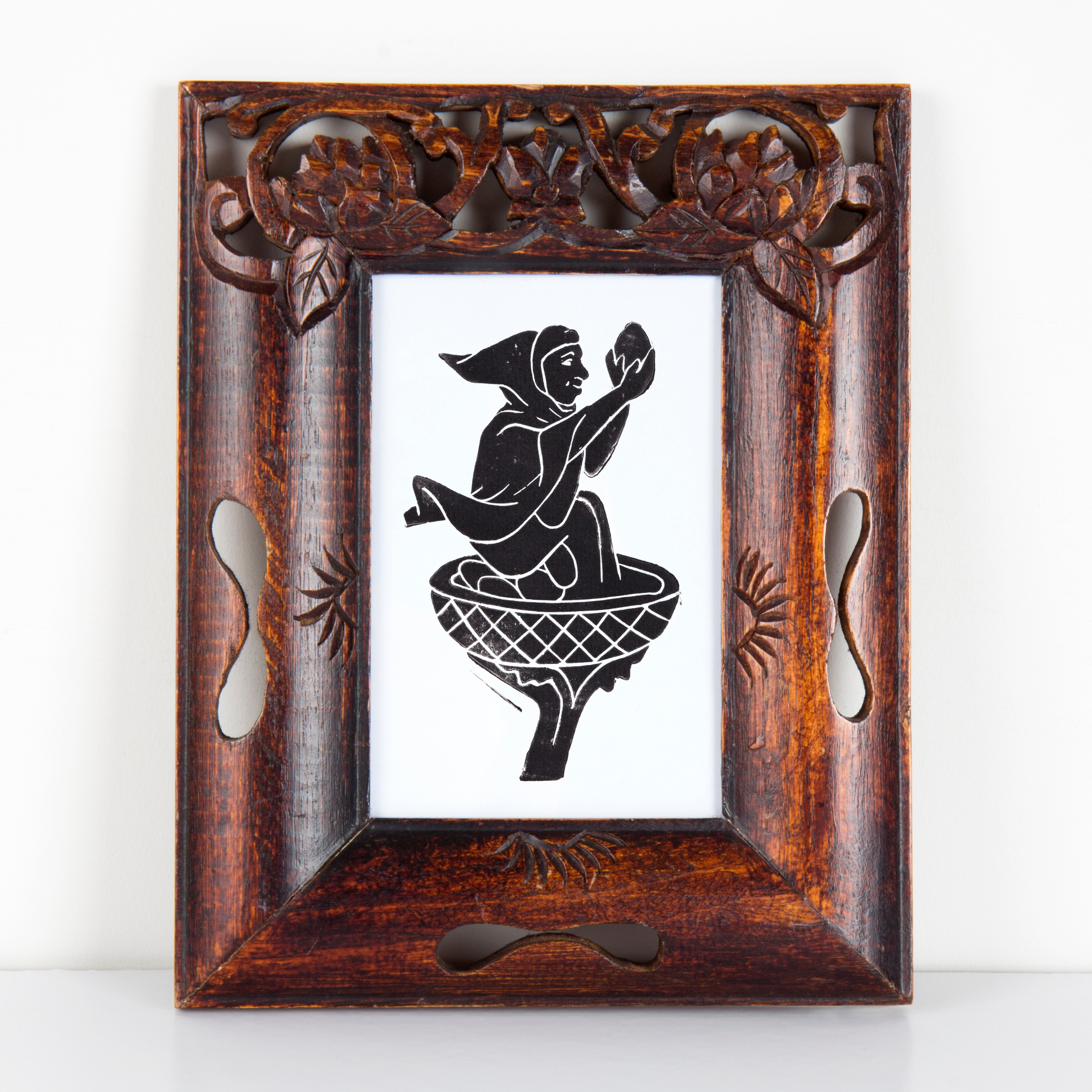 Medieval Marginalia A5 Original Linocut Print