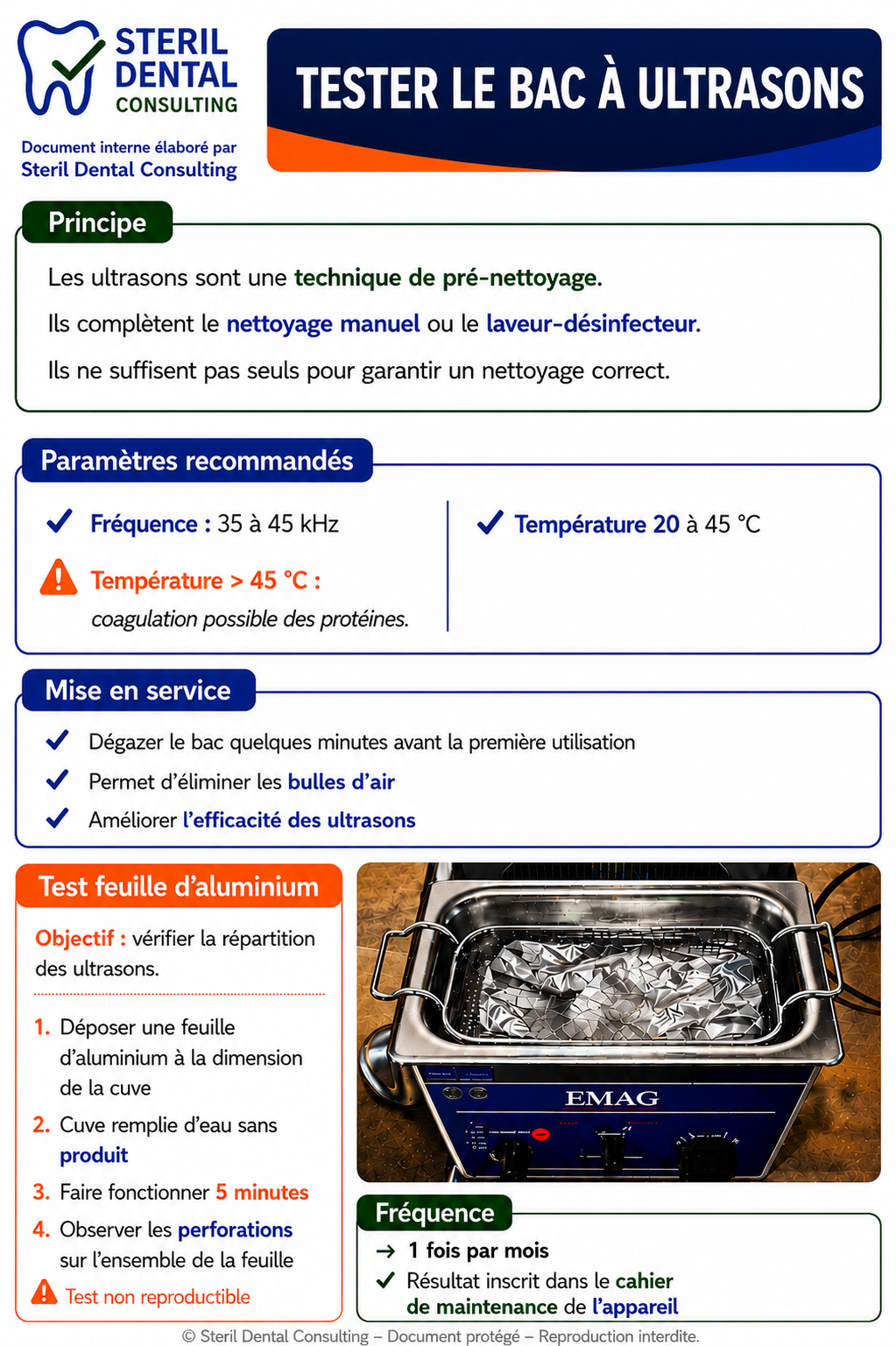 TEST DU BAC A ULTRASONS