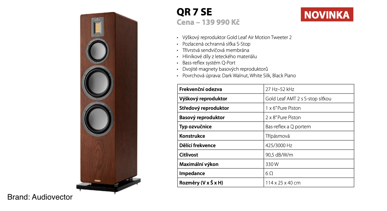 Audiovector QR 7 SE sloupový reproduktor