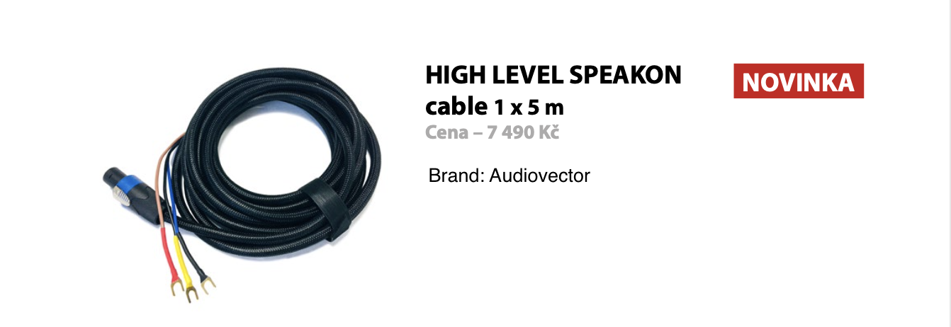 Audiovector HIGH LEVEL SPEAKON 1x5m