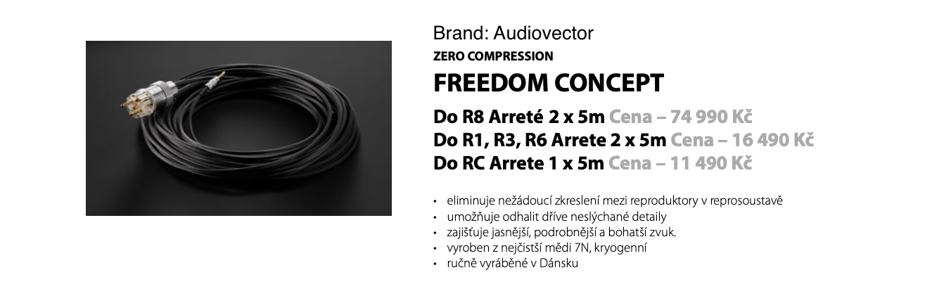 Audiovector Zero Compression Freedom Concept Do R8 Arrete 2 x 5m