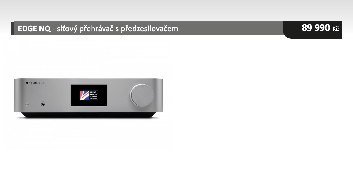 Cambridge EDGE NQ Síťový přehrávač s předzesilovačem