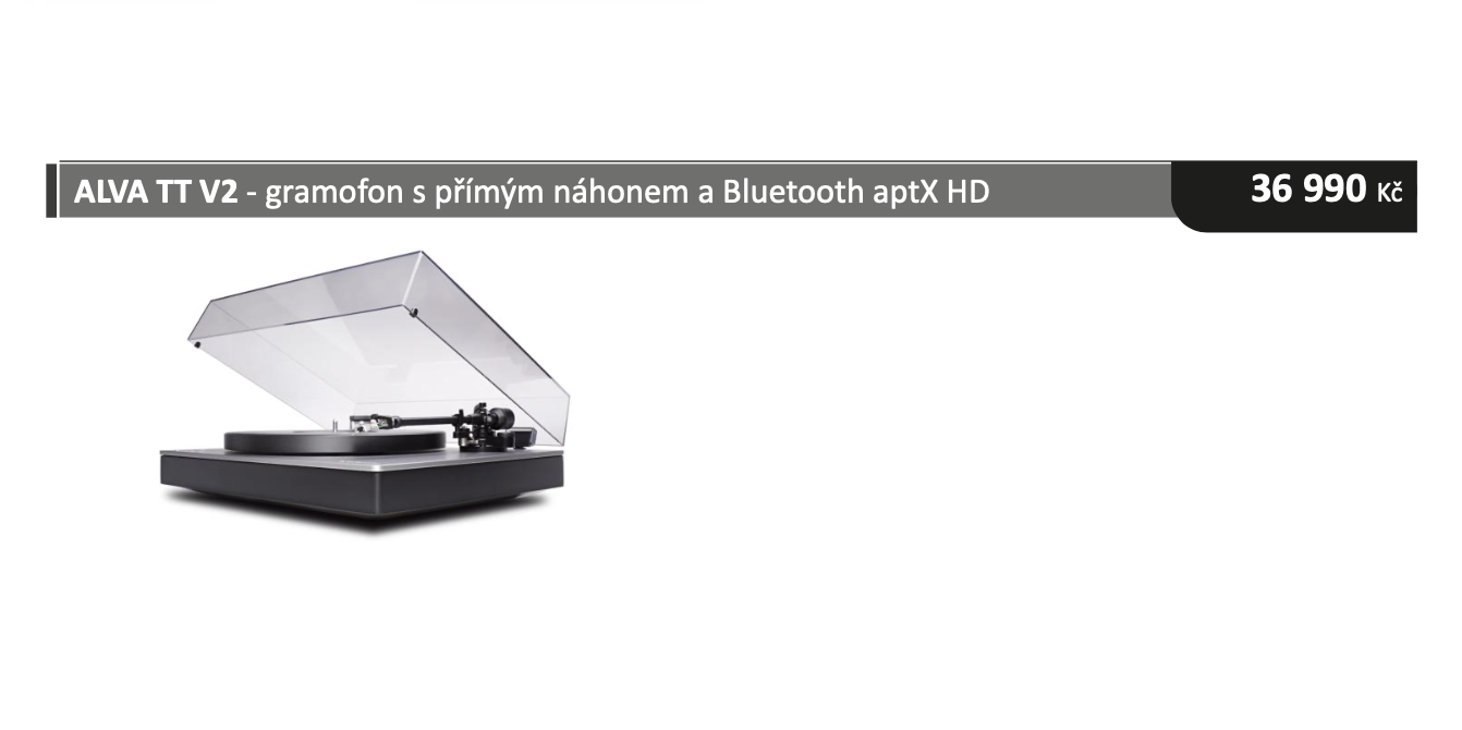Cambridge ALVA TT V2 Gramofon s přímým náhonem a Bluetooth