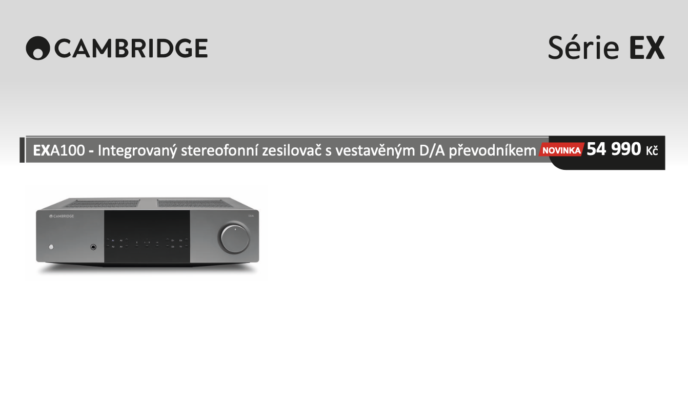 Cambridge EXA100 Integrovaný stereofonní zesilovač s D/A převodníkem